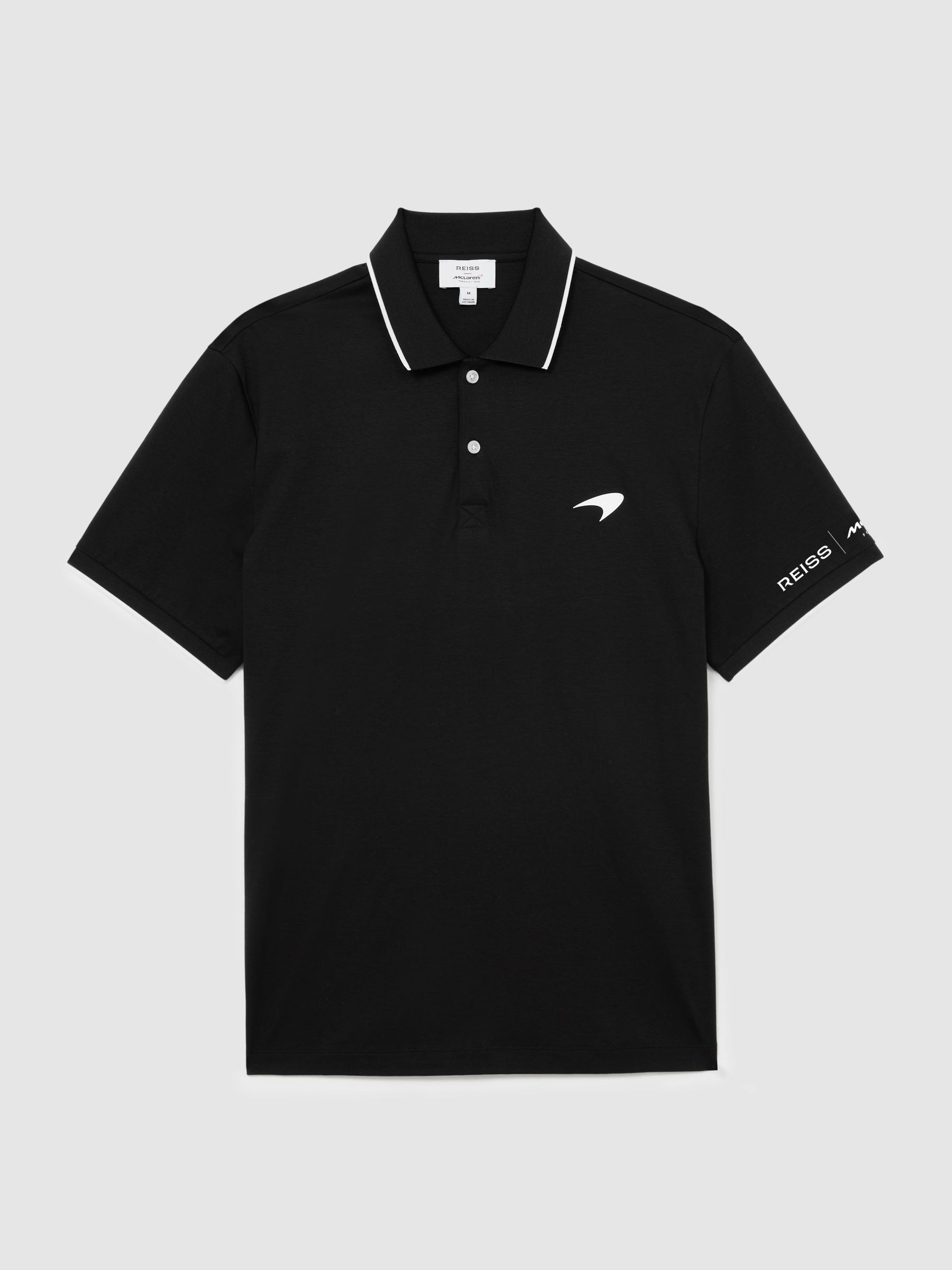 McLaren Racing Air-Water Cotton Polo Shirt in Black - Image 2 of 7