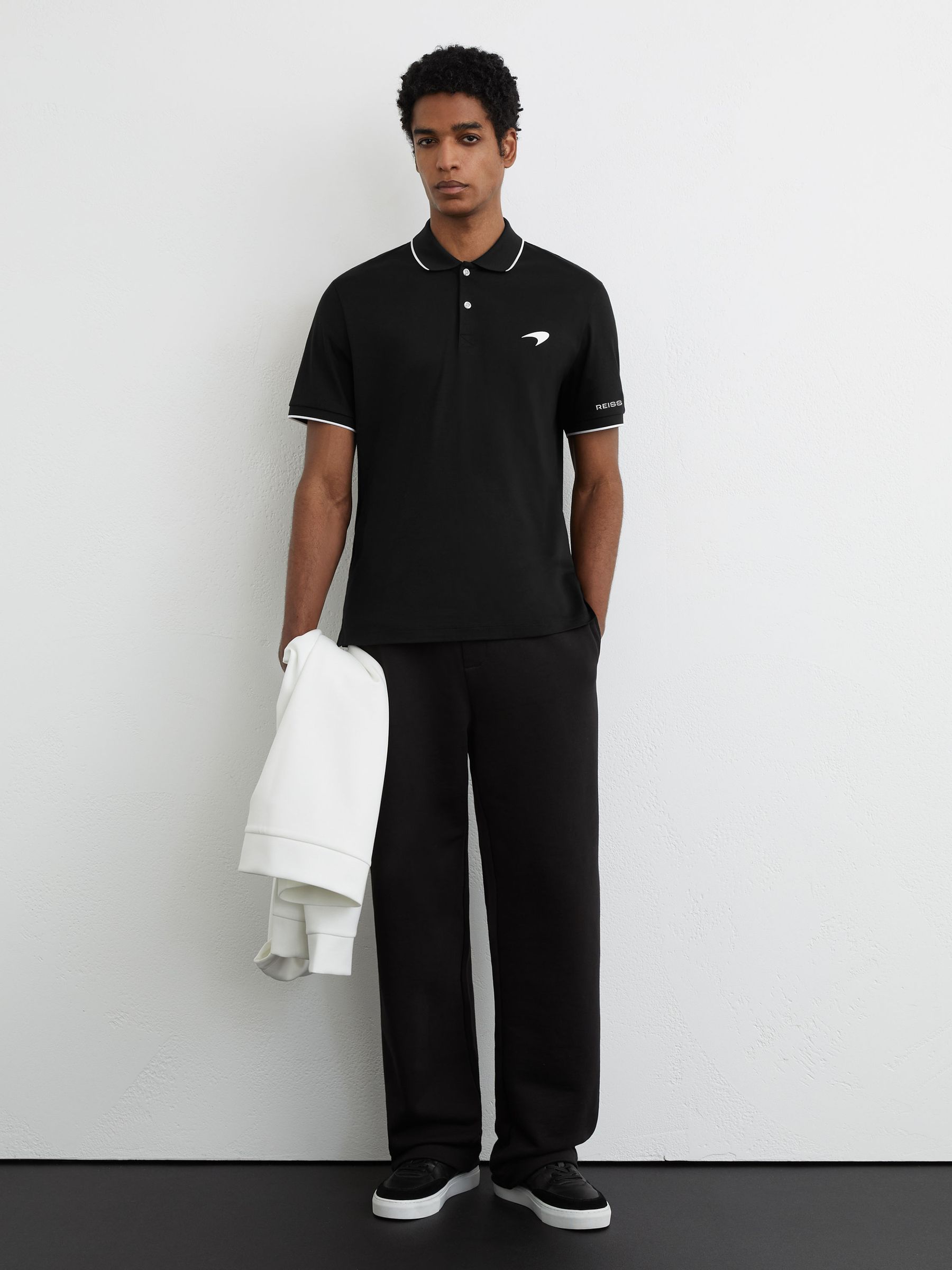 McLaren Racing Air-Water Cotton Polo Shirt in Black - Image 3 of 7