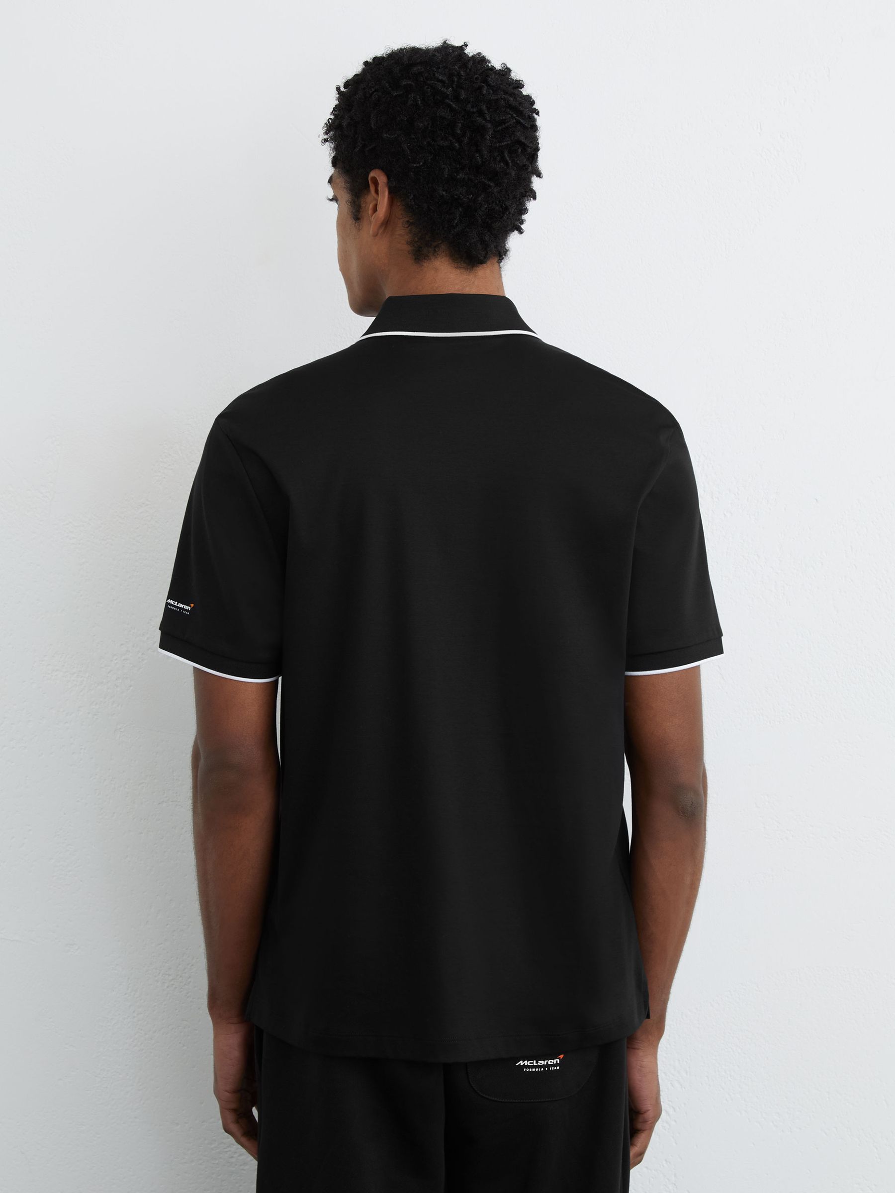 McLaren Racing Air-Water Cotton Polo Shirt in Black - Image 5 of 7