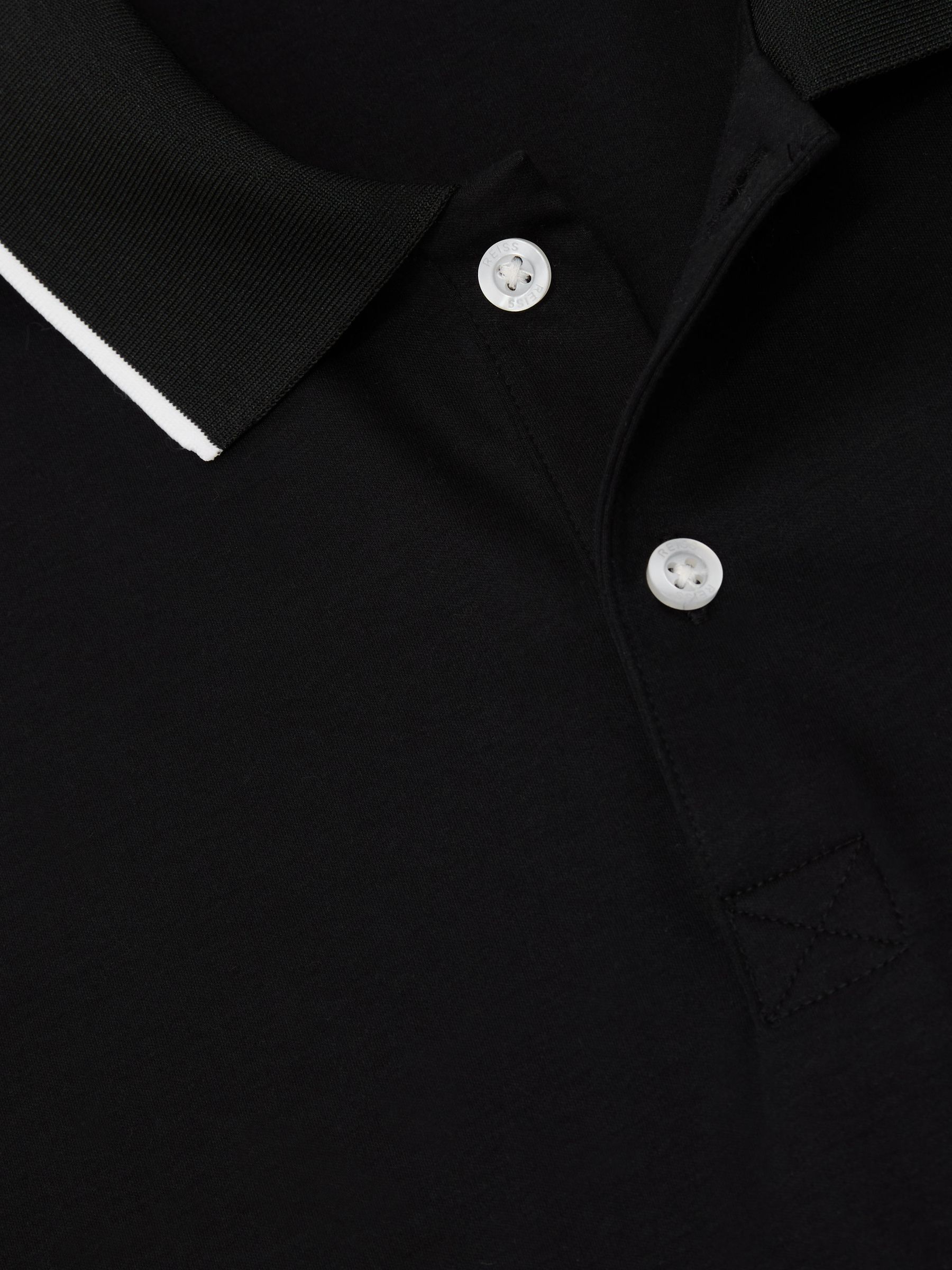 McLaren Racing Air-Water Cotton Polo Shirt in Black - Image 7 of 7