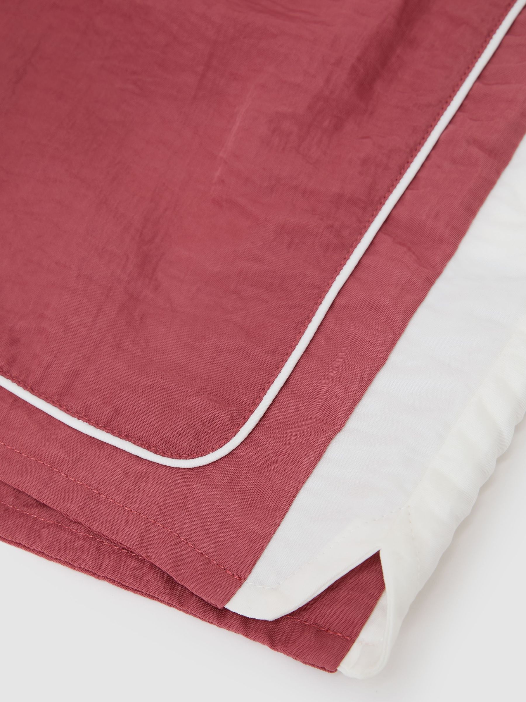Piped Drawstring Swim Shorts in Pomegranate - Image 5 of 5