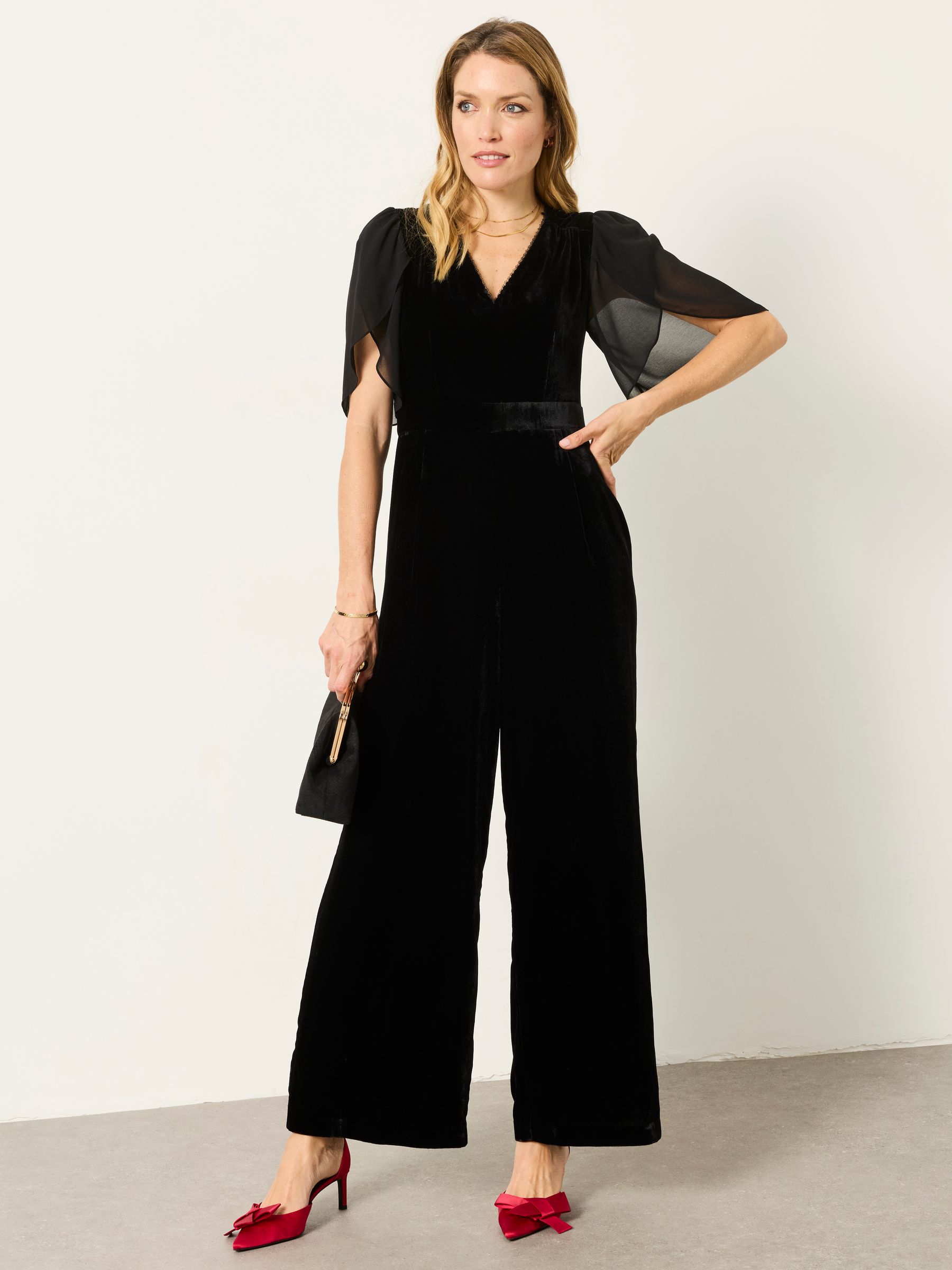 Black Opal Velvet Jumpsuit - Image 2 of 6