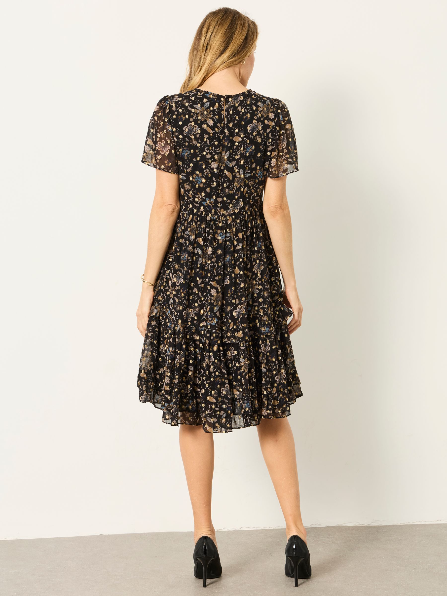 Daisy Black Printed Dress - Image 2 of 8