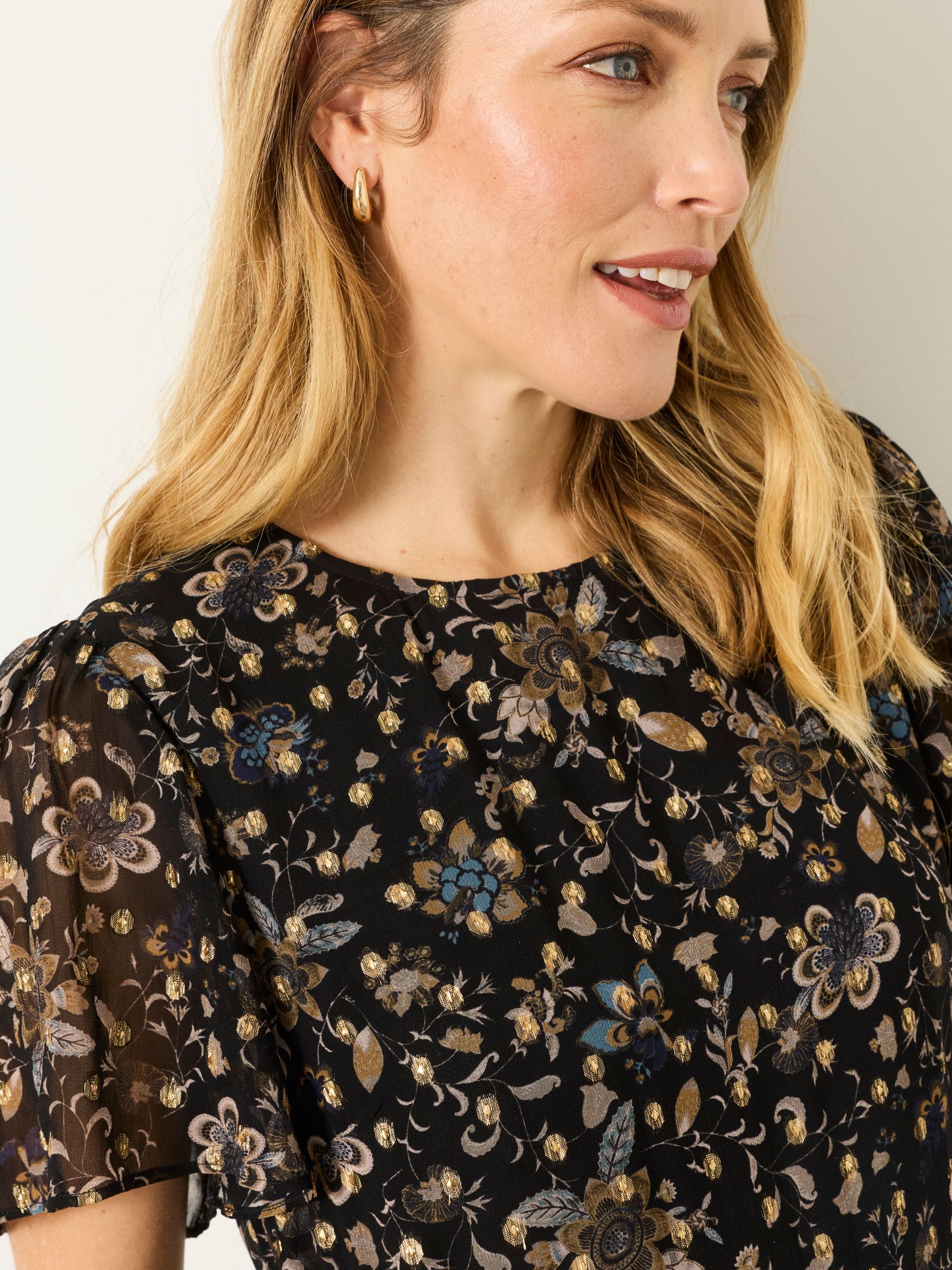 Daisy Black Printed Dress - Image 3 of 8