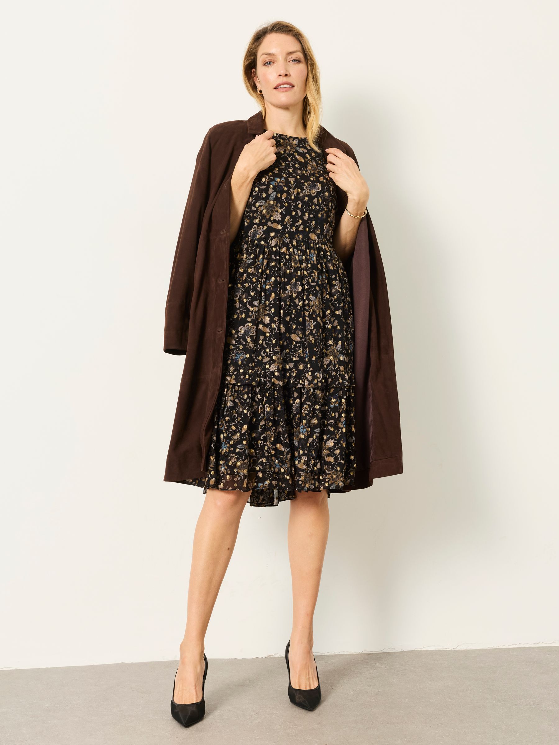 Daisy Black Printed Dress - Image 5 of 8