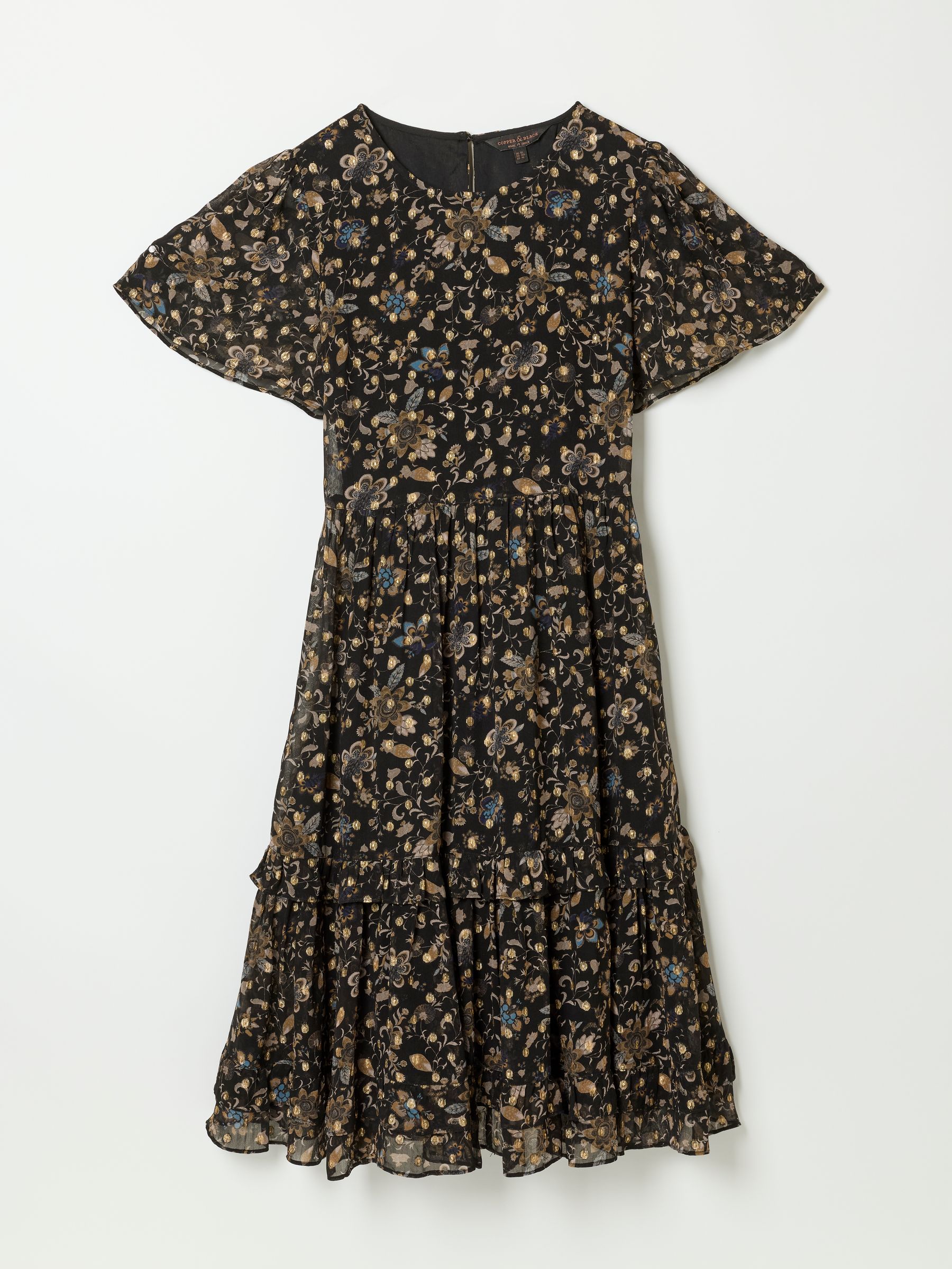 Daisy Black Printed Dress - Image 8 of 8 Daisy Black Printed Dress - Image 8 of 8