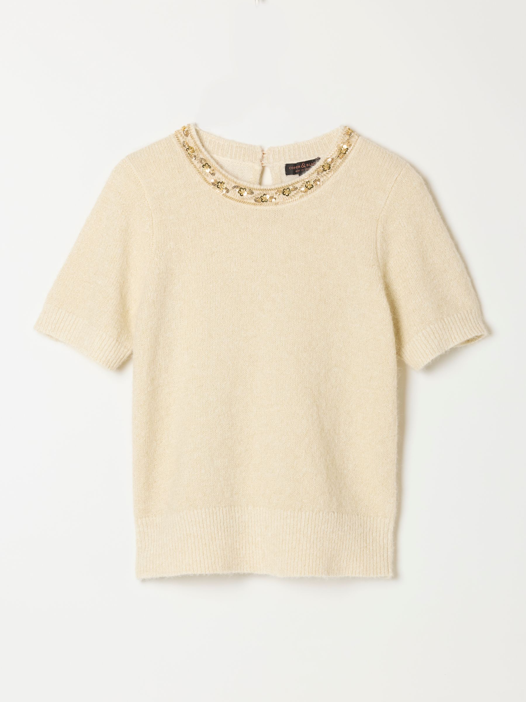 Ivory Embellished Collar Knit Top - Image 7 of 7
