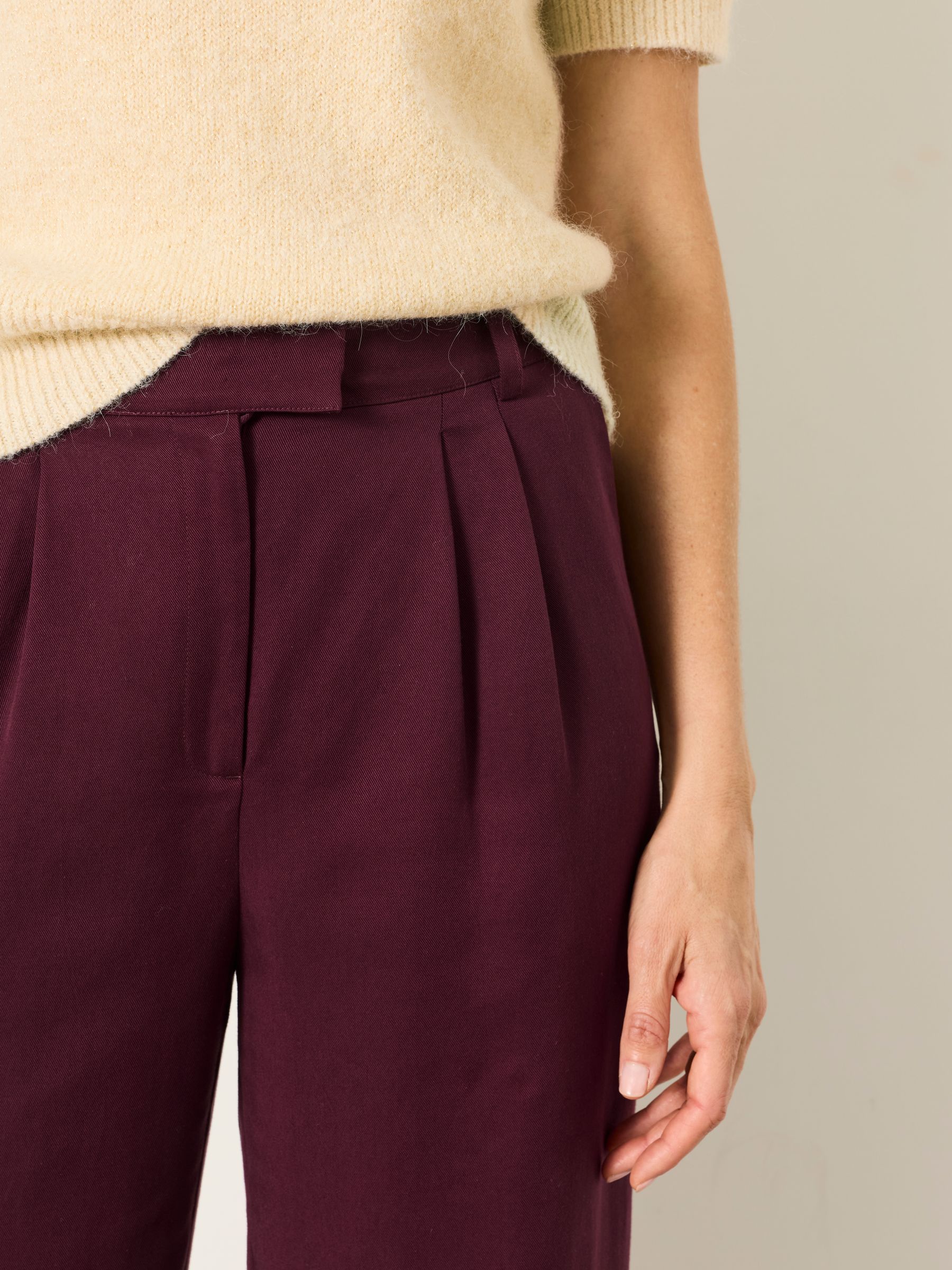 Orla Wine Wide Leg Trousers - Image 3 of 6