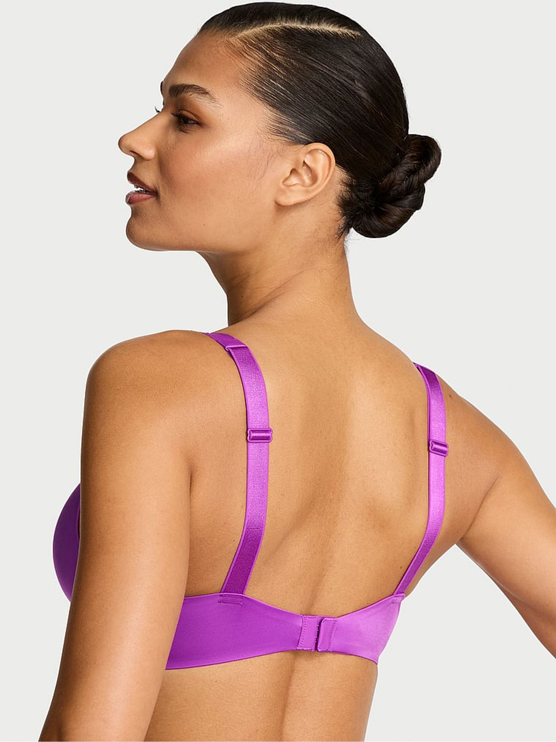Gum Drop Purple Push Up Shine Strap Bra - Image 2 of 2 Gum Drop Purple Push Up Shine Strap Bra - Image 2 of 2