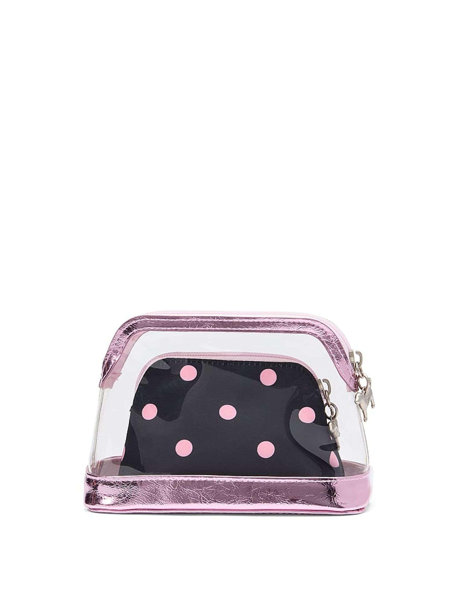 Black Polka Dot 2 Piece Makeup Bag - Image 3 of 3