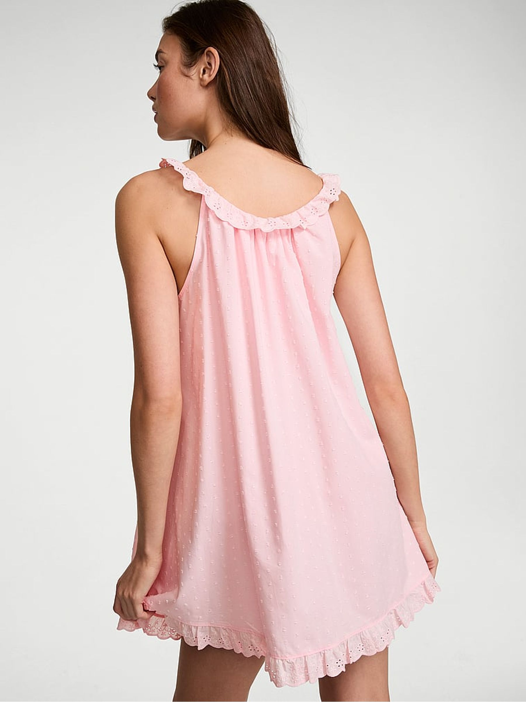 Angel Pink Polka Dot Short Slip Dress - Image 2 of 2