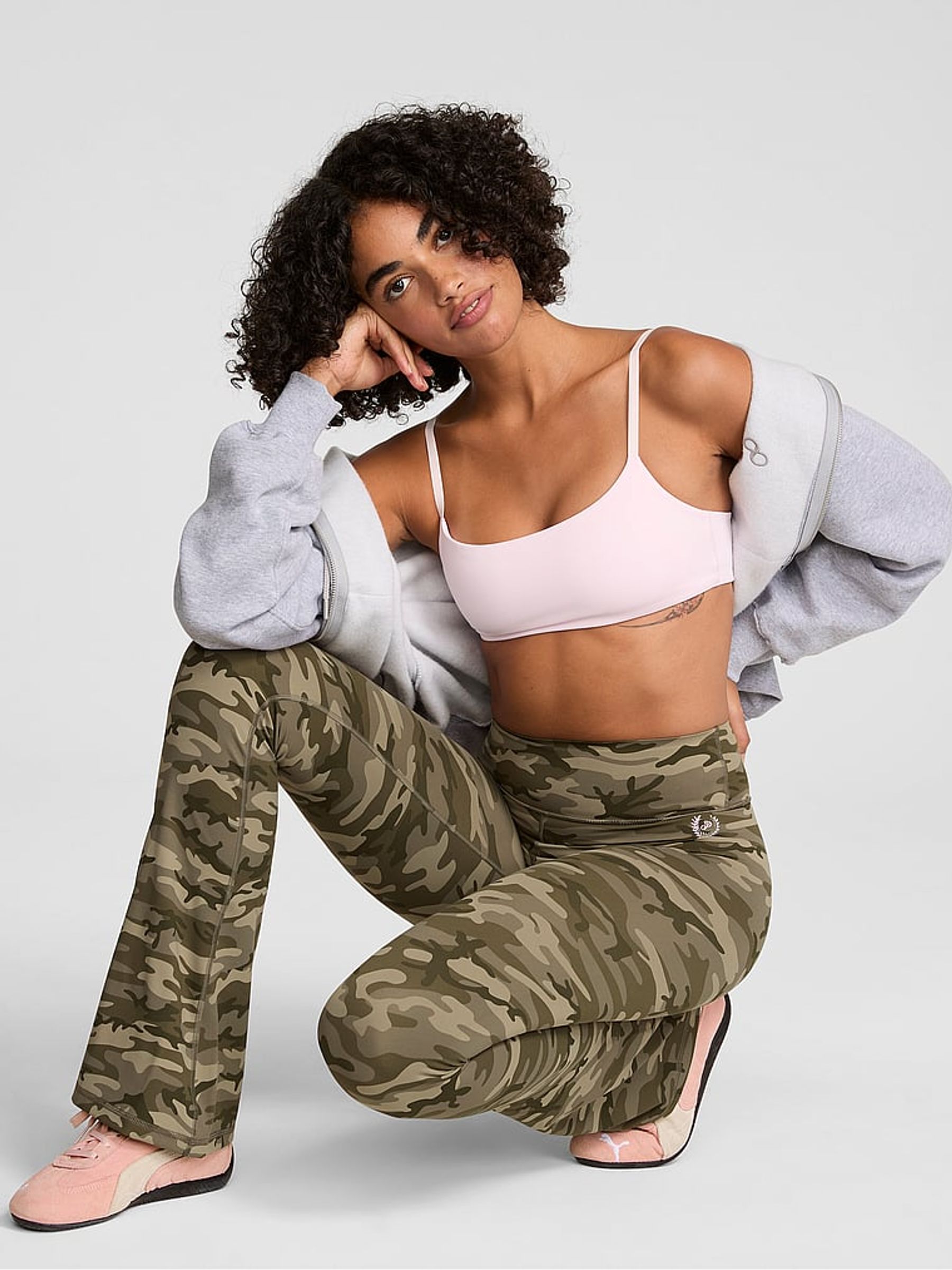 Camo Green Relay Flared Leggings - Image 1 of 2 Camo Green Relay Flared Leggings - Image 1 of 2