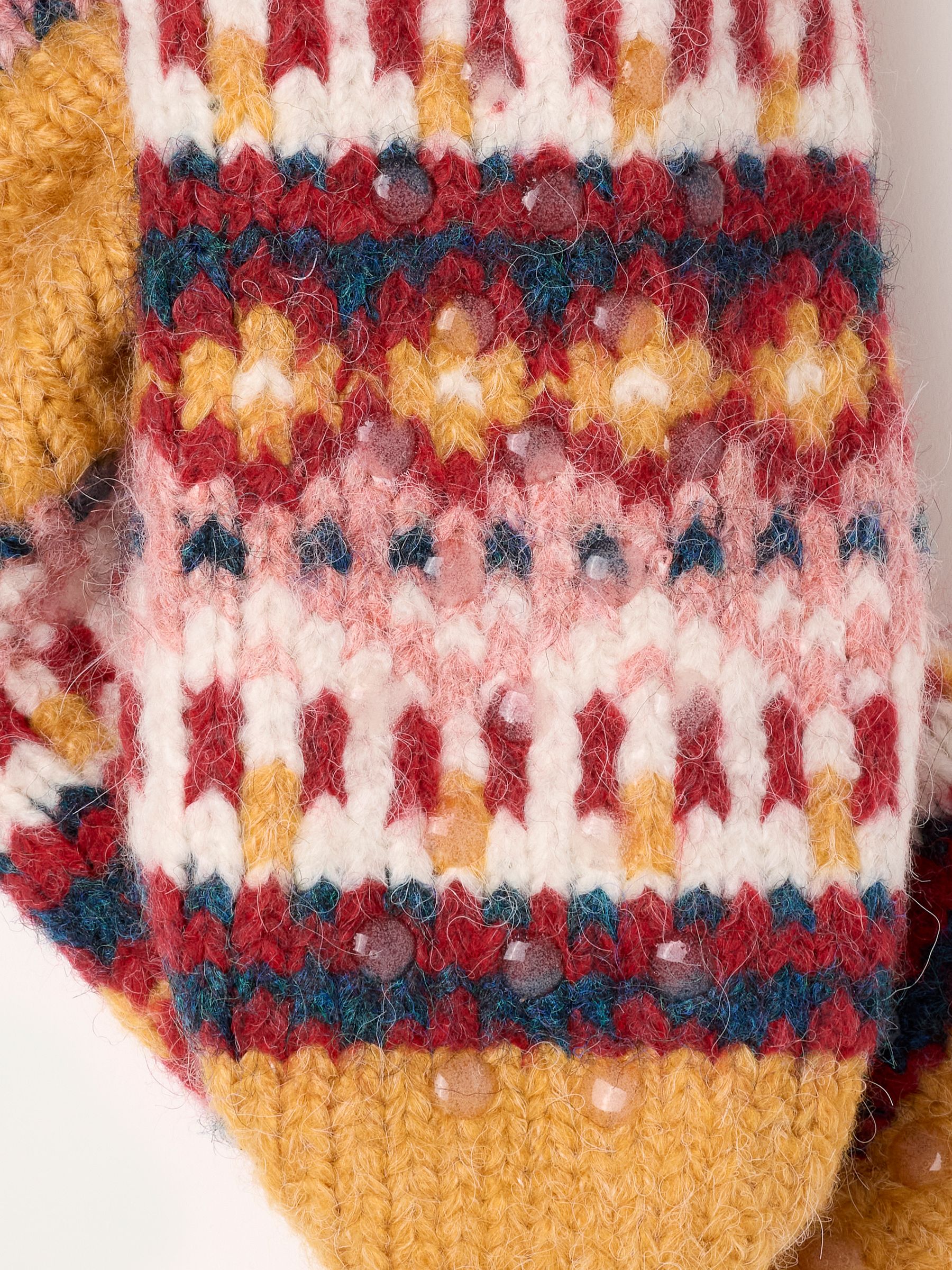 Fairisle Slipper Socks in Mustard - Image 2 of 2 Fairisle Slipper Socks in Mustard - Image 2 of 2