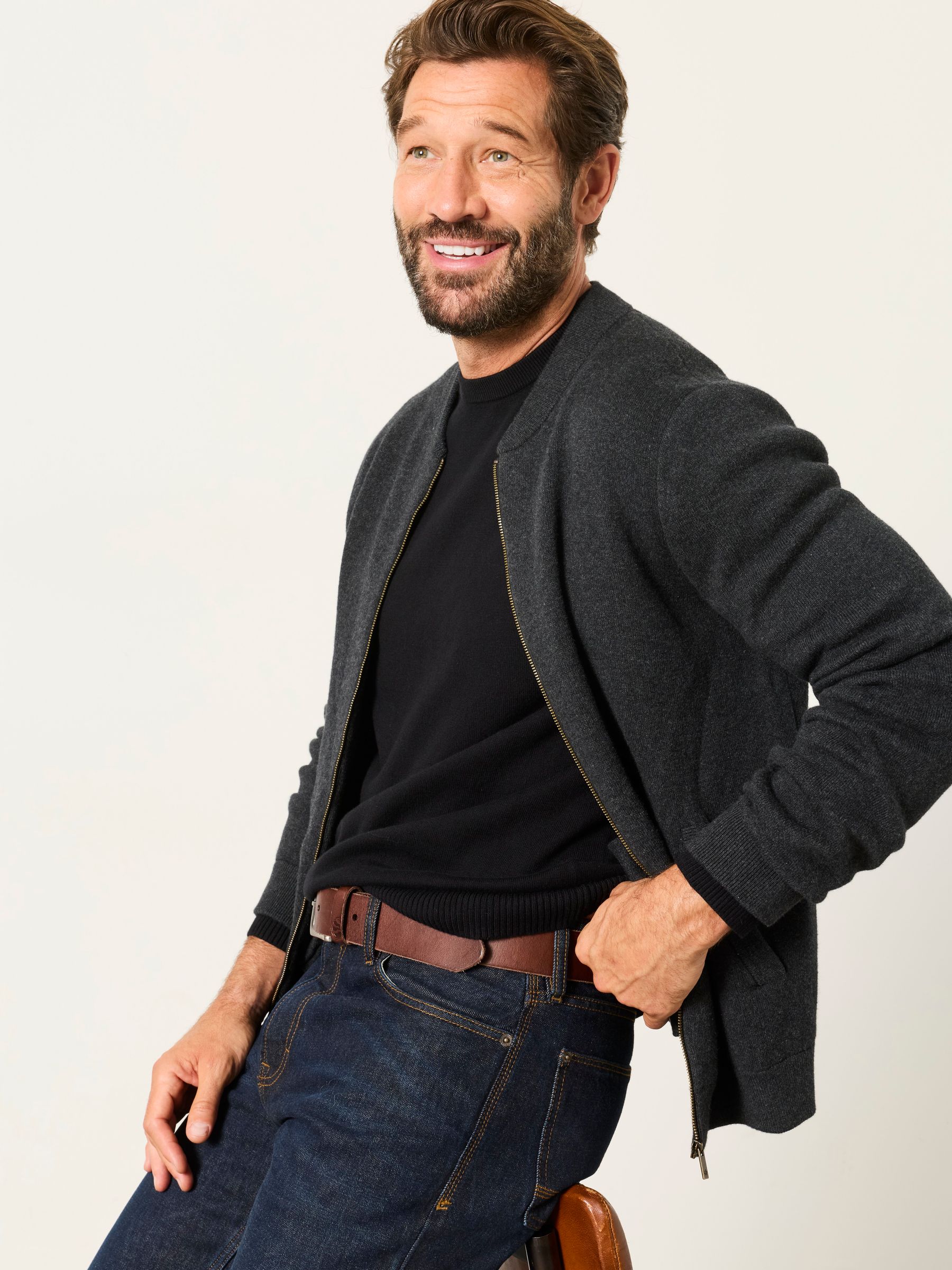 Rye Black Crew Neck Knitted Jumper - Image 3 of 5