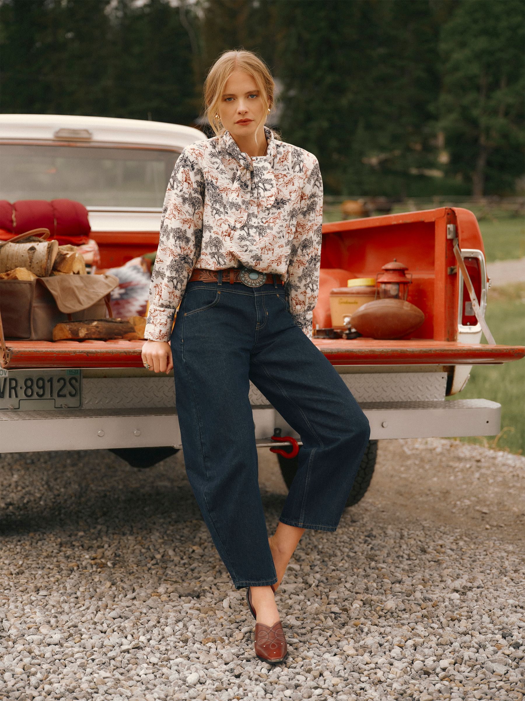 Harriet Multi Toile Tie Neck Blouse - Image 2 of 9 Harriet Multi Toile Tie Neck Blouse - Image 2 of 9