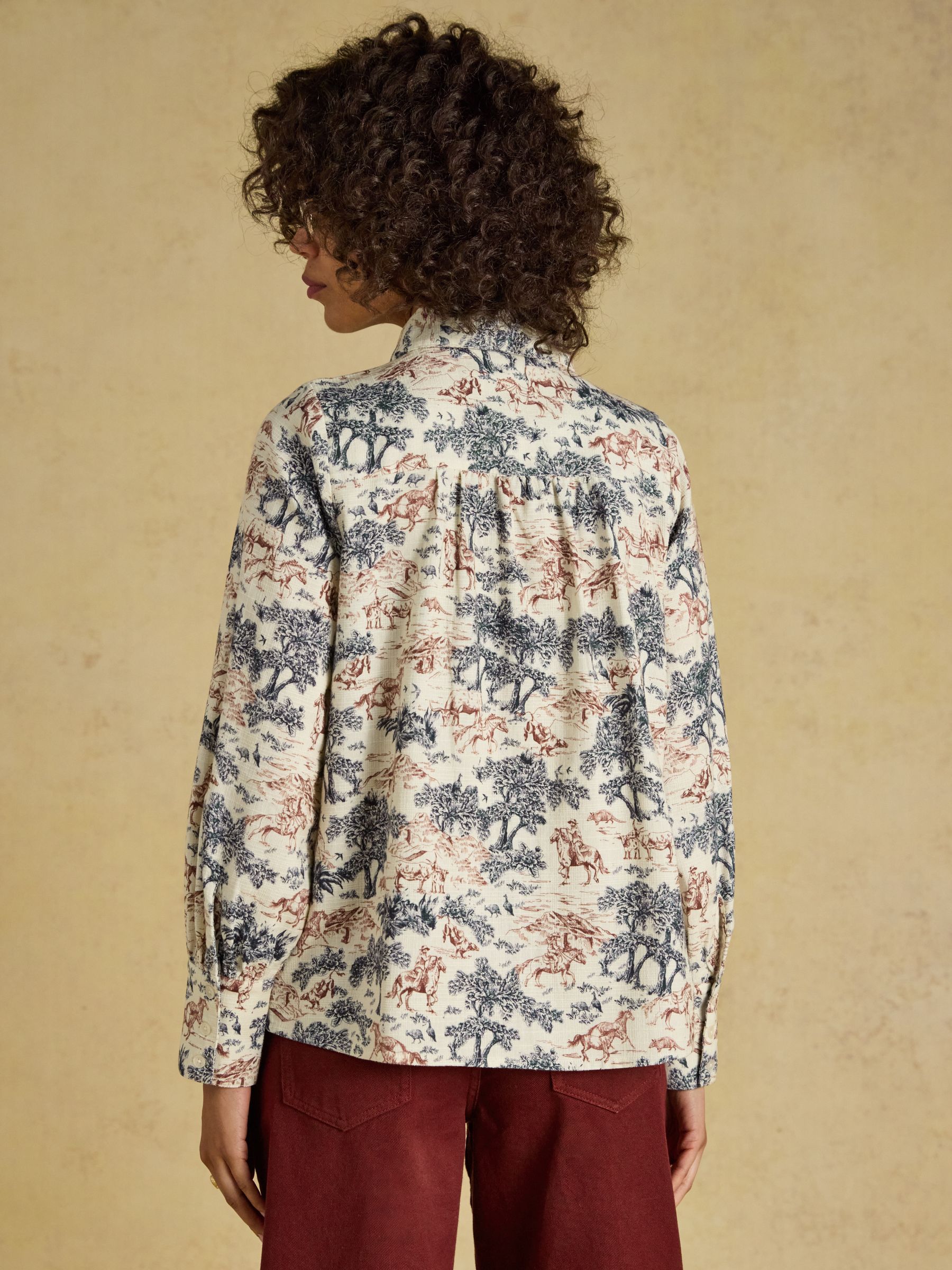 Harriet Multi Toile Tie Neck Blouse - Image 4 of 9