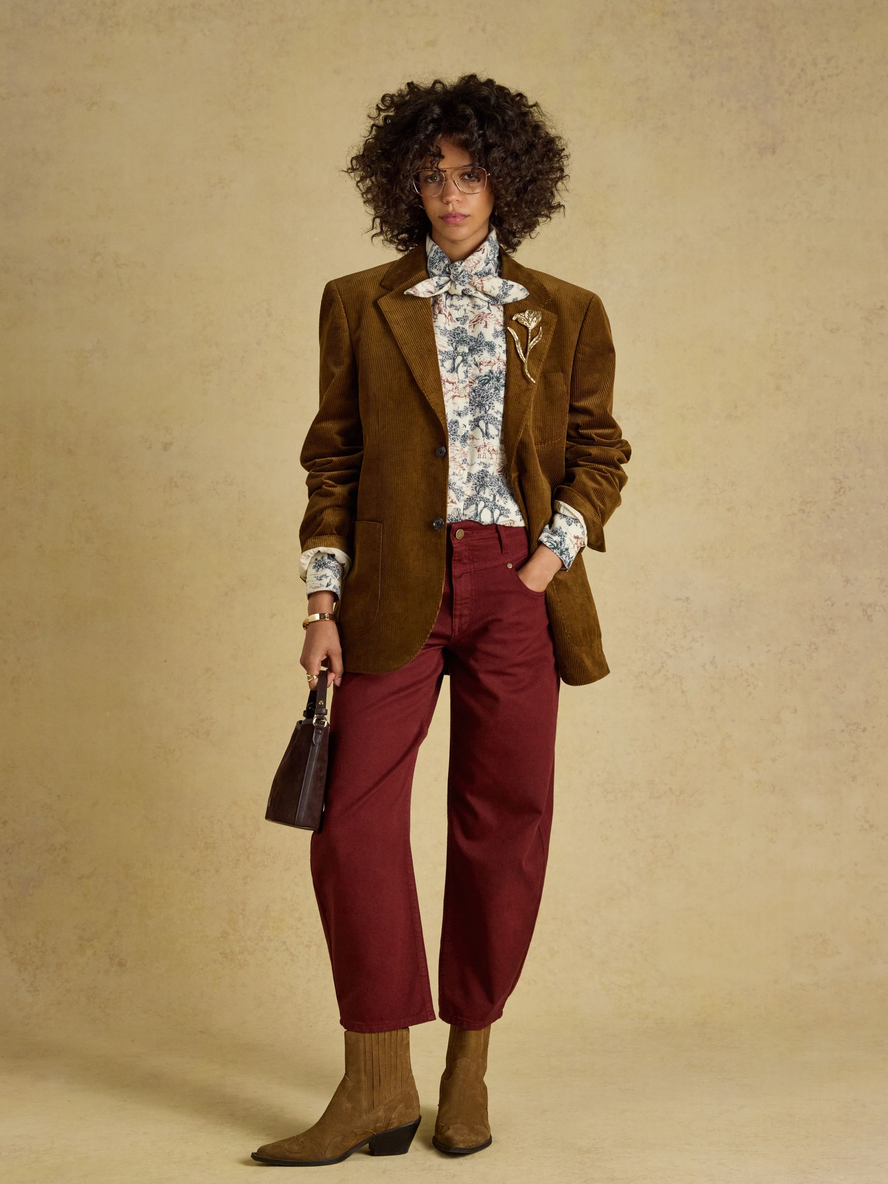 Harriet Multi Toile Tie Neck Blouse - Image 7 of 9