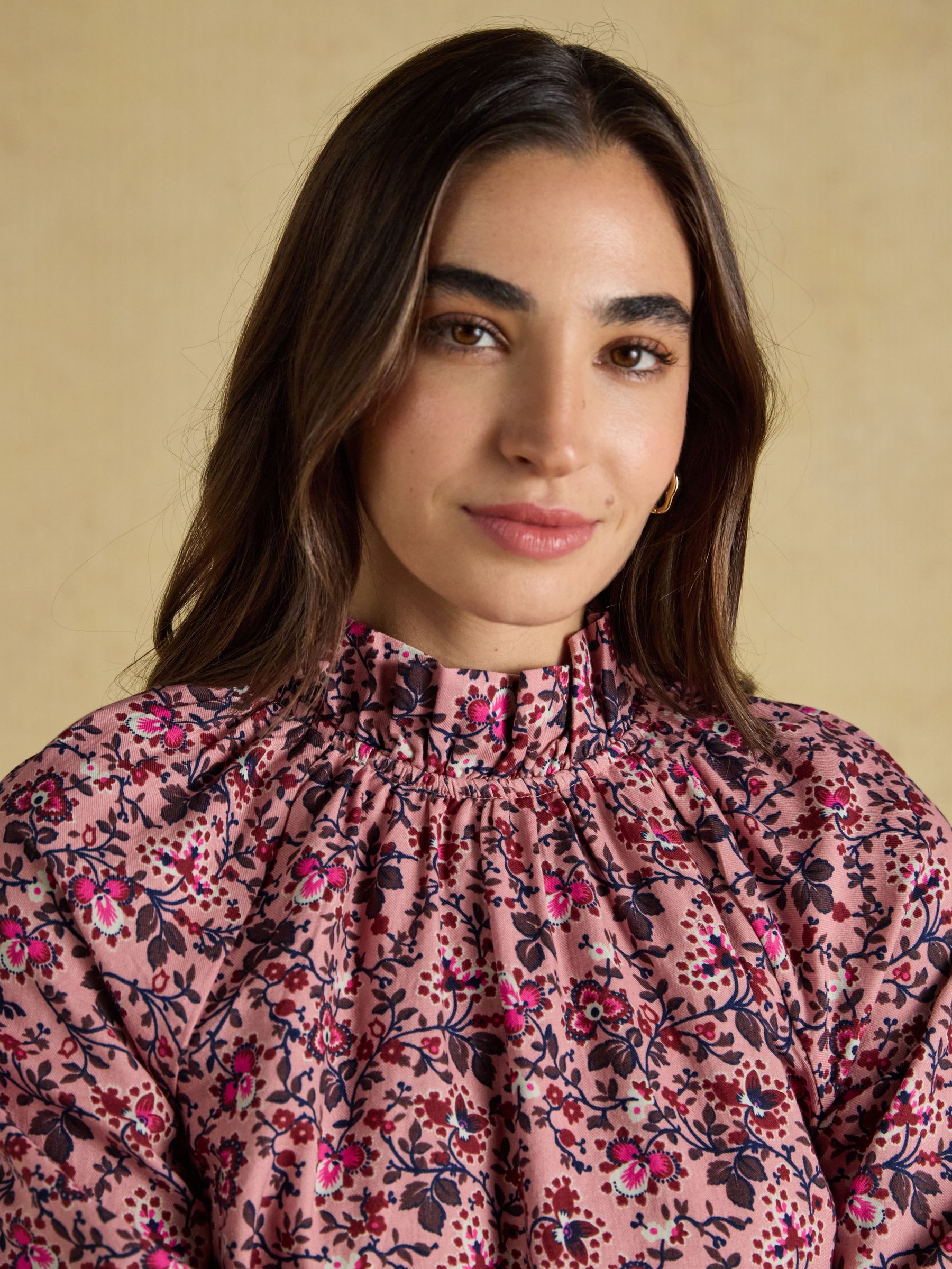 Amber Pink Floral Tie Blouse - Image 6 of 9