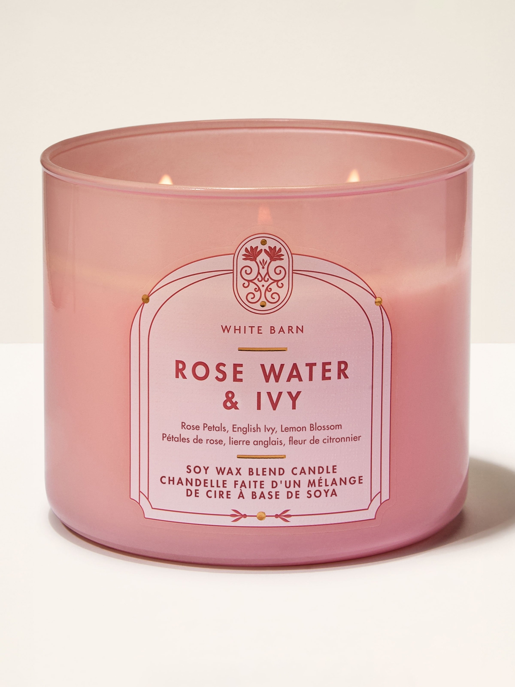Rose Water & Ivy Candle 411g 3 Wick - Image 1 of 2