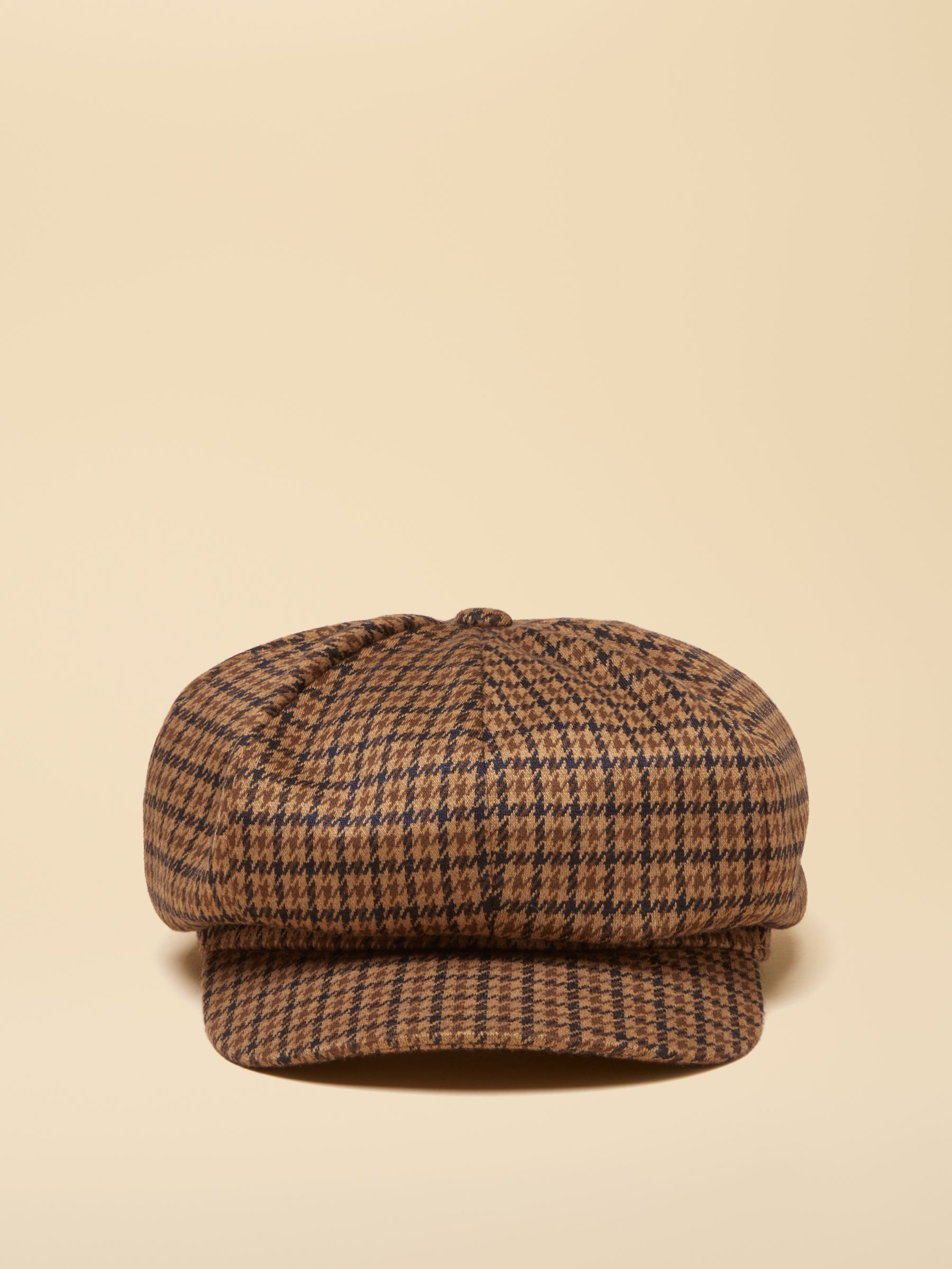 Elvaston Neutral Houndstooth Tweed Hat - Image 4 of 7