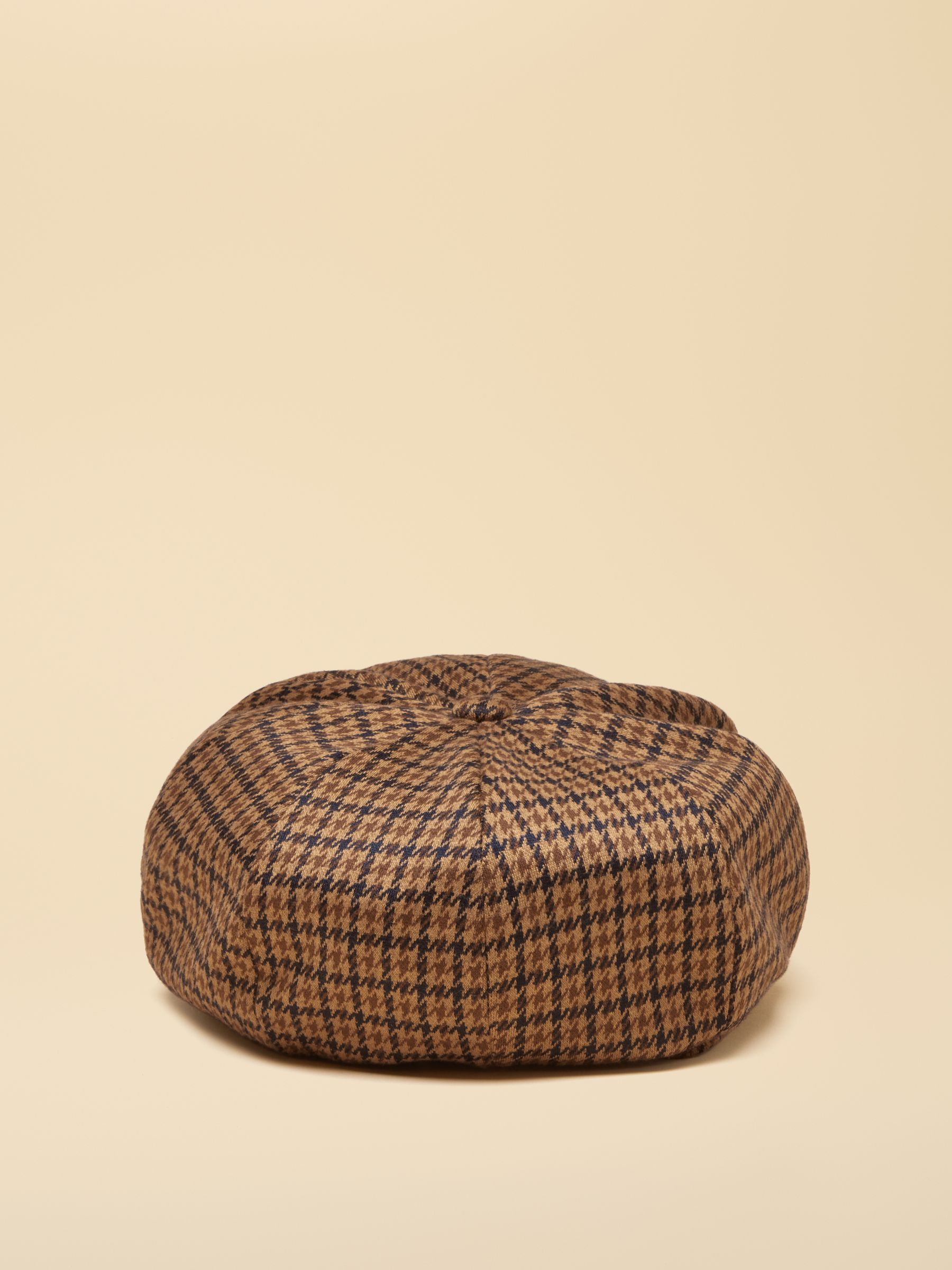 Elvaston Neutral Houndstooth Tweed Hat - Image 5 of 7