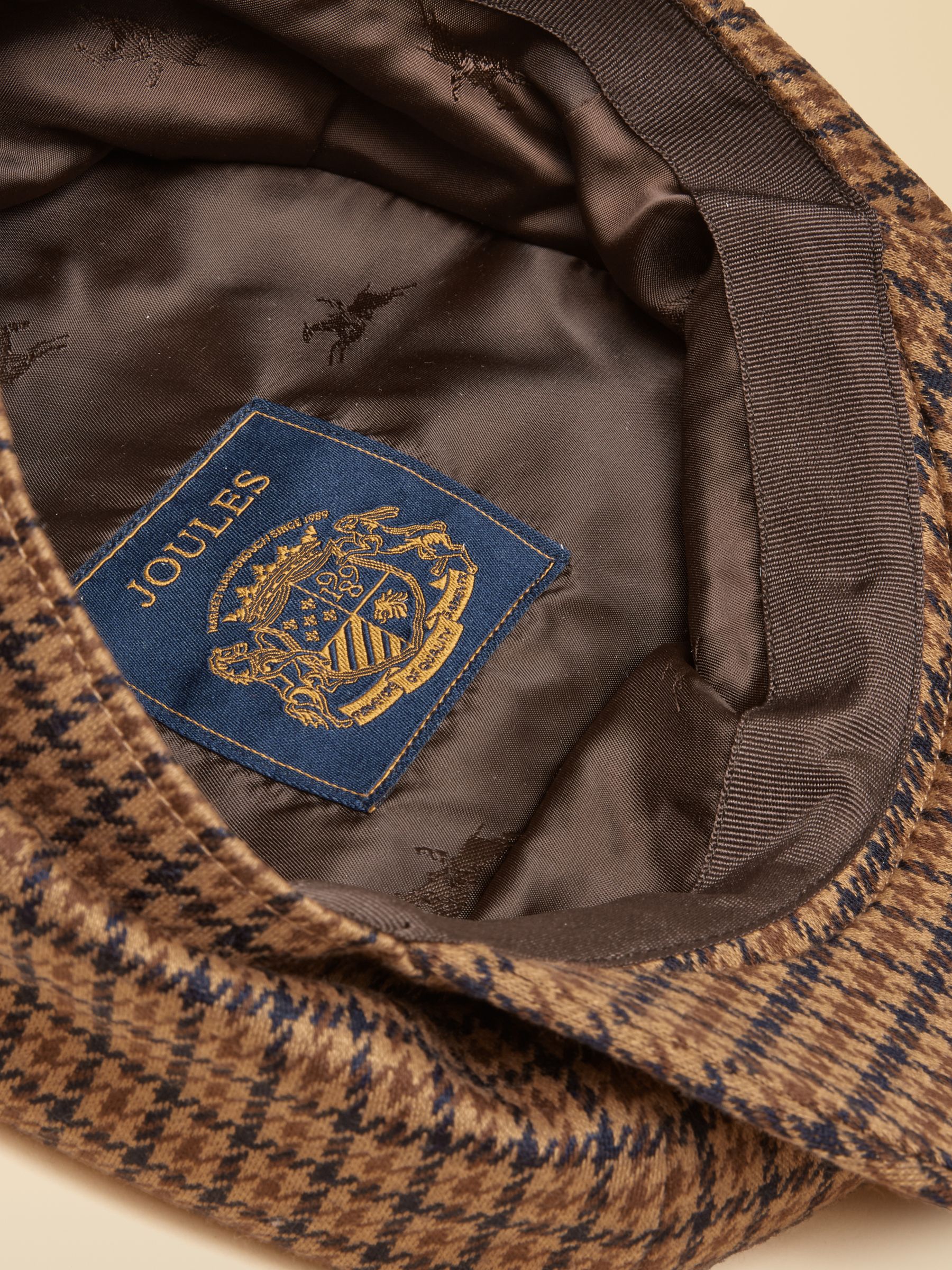 Elvaston Neutral Houndstooth Tweed Hat - Image 7 of 7