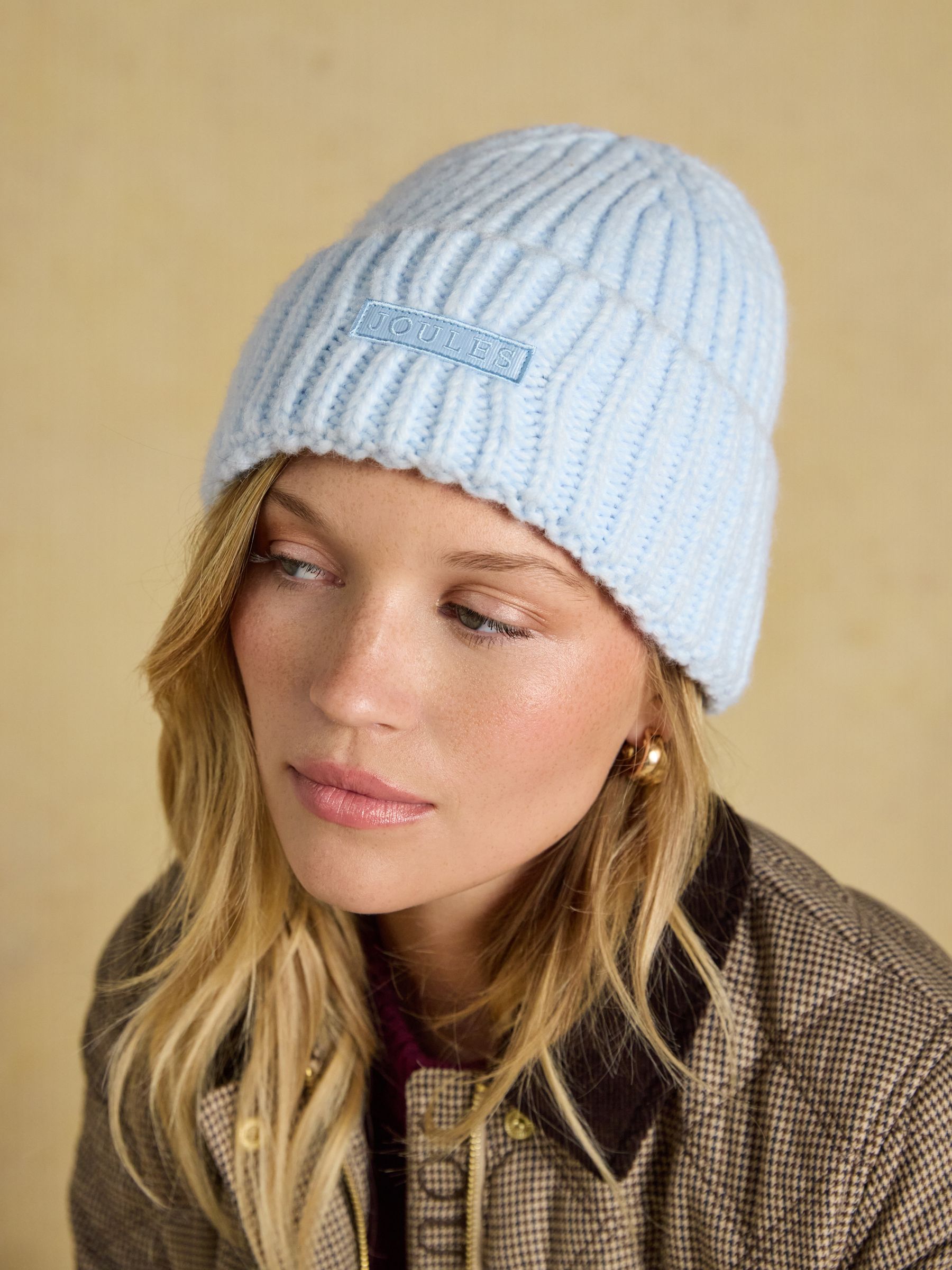 Chunky Blue Knitted Beanie - Image 2 of 6