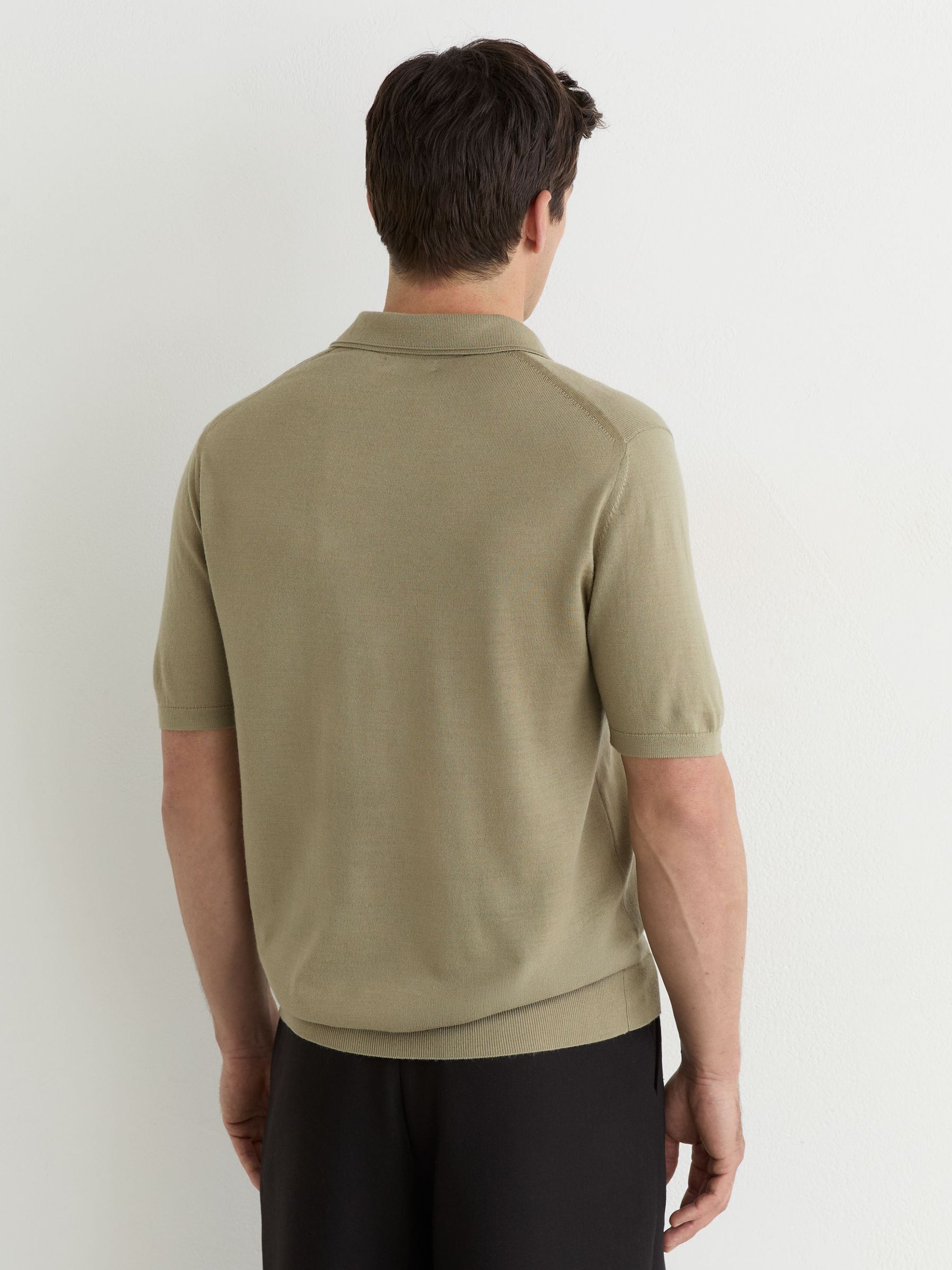 Polo Shirt in Soft Olive Green - image 4