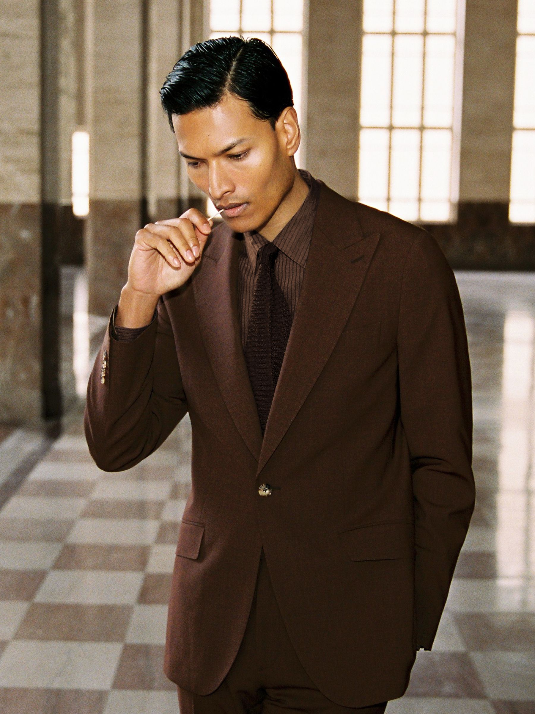 Suit Jackets in Chocolate Brown - Image 1 of 7
