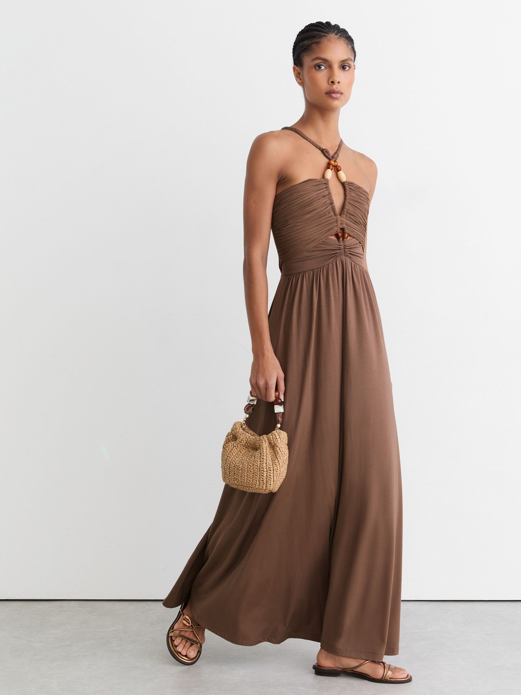Dresses in Taupe Brown - Image 1 of 7