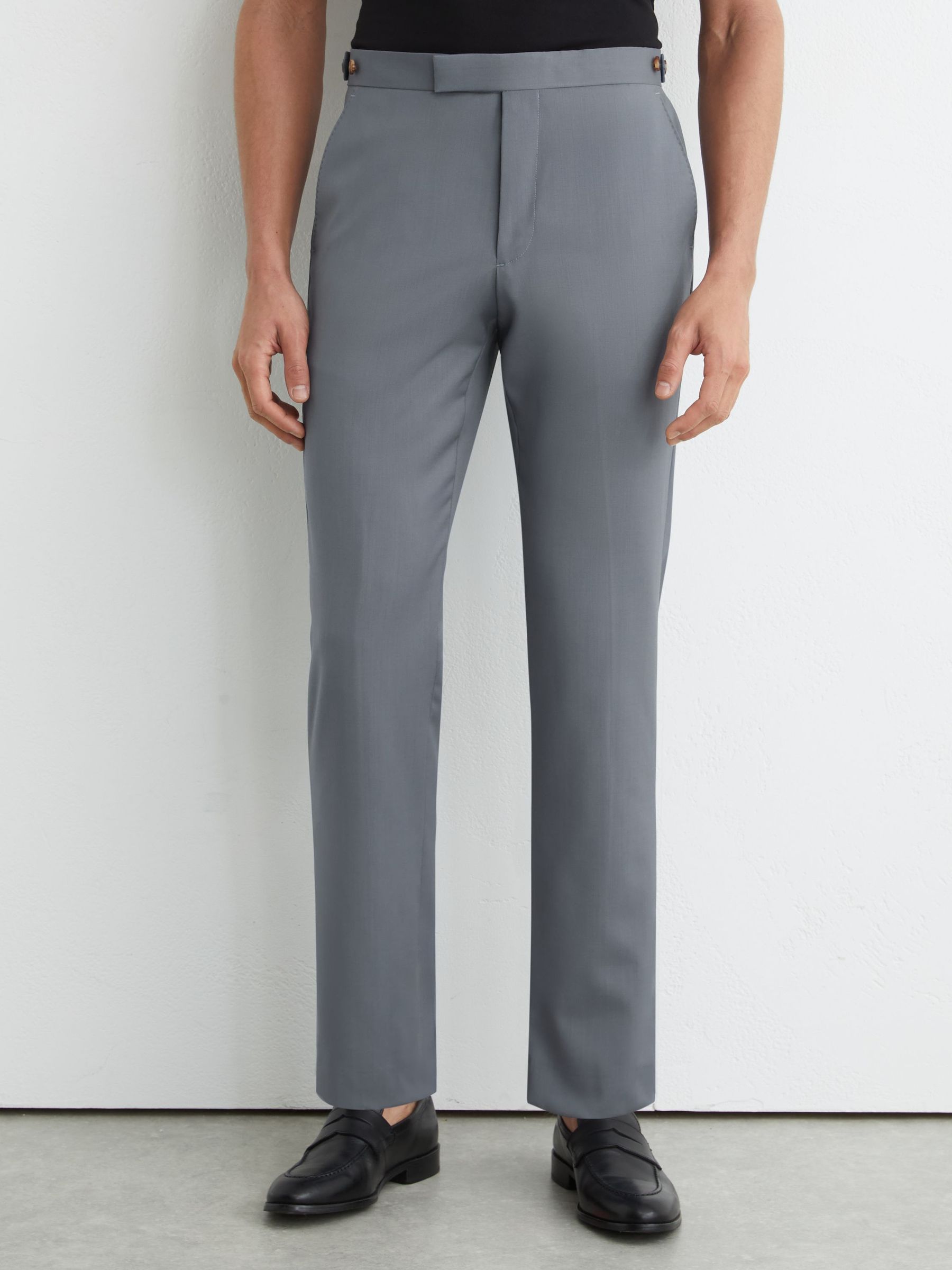 Classic-Fit Wool Suit Trousers in Soft Blue - Image 3 of 6