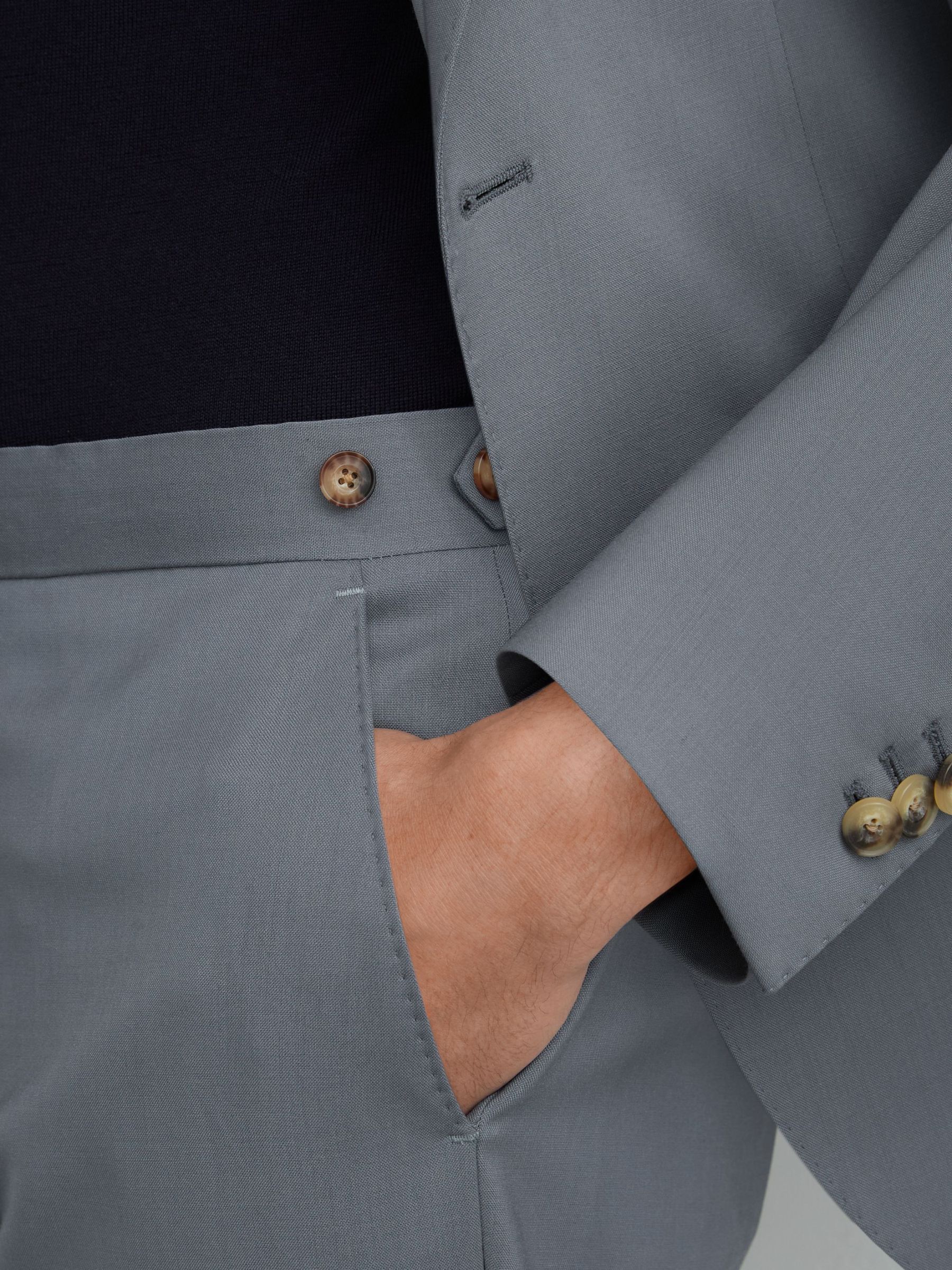 Classic Fit Wool Suit Trousers in Soft Blue - image 5