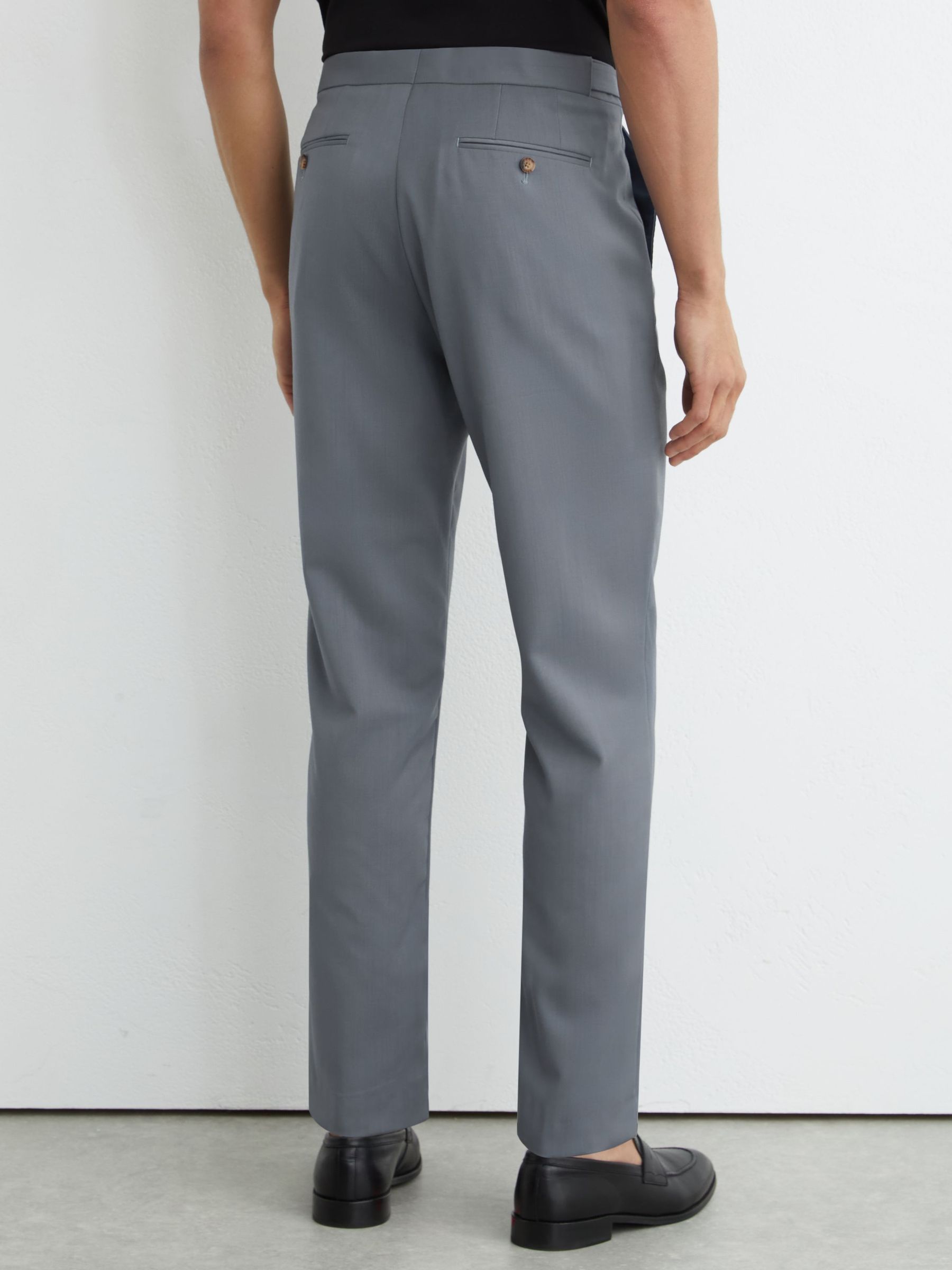 Classic Fit Wool Suit Trousers in Soft Blue - image 4