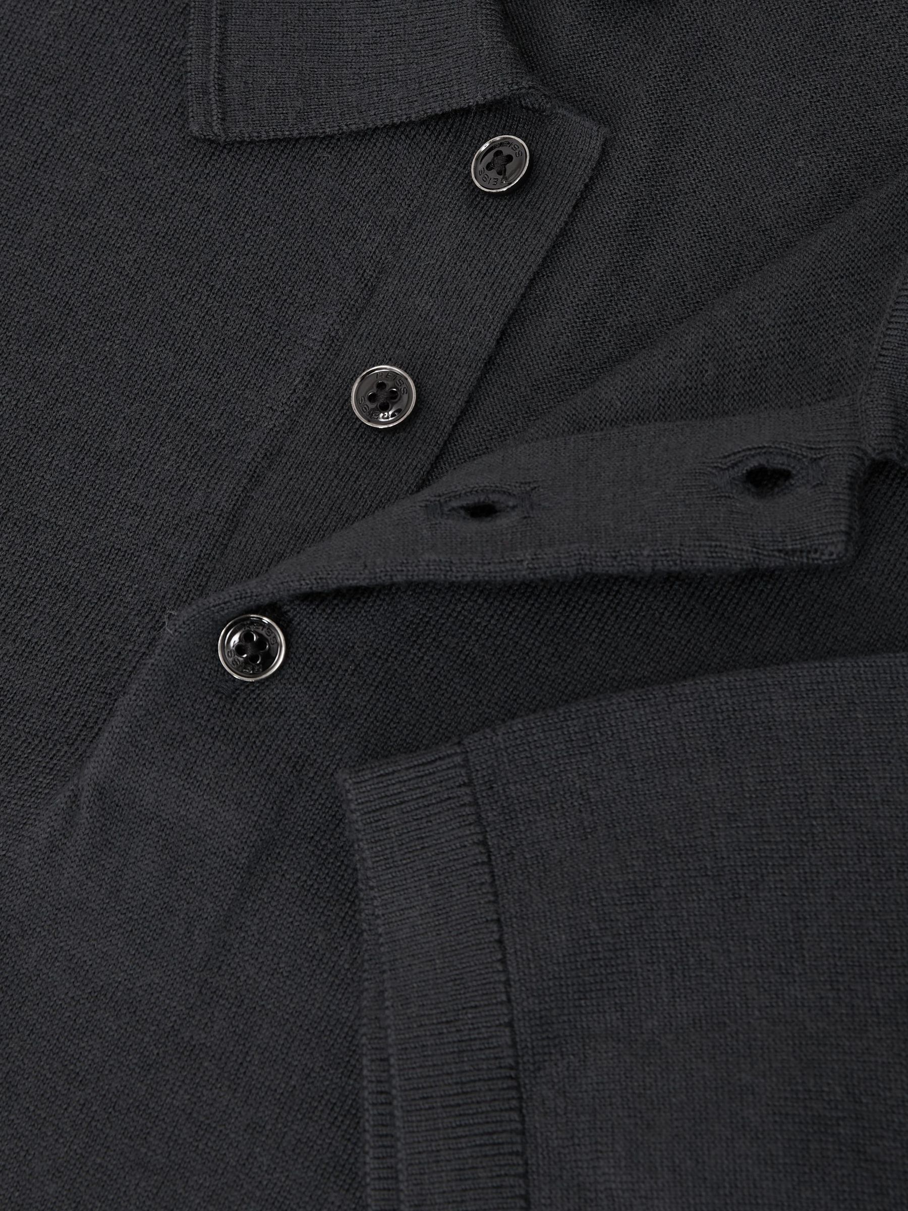 Merino Wool Short-Sleeve Polo Shirt in Vulcan Grey - image 3