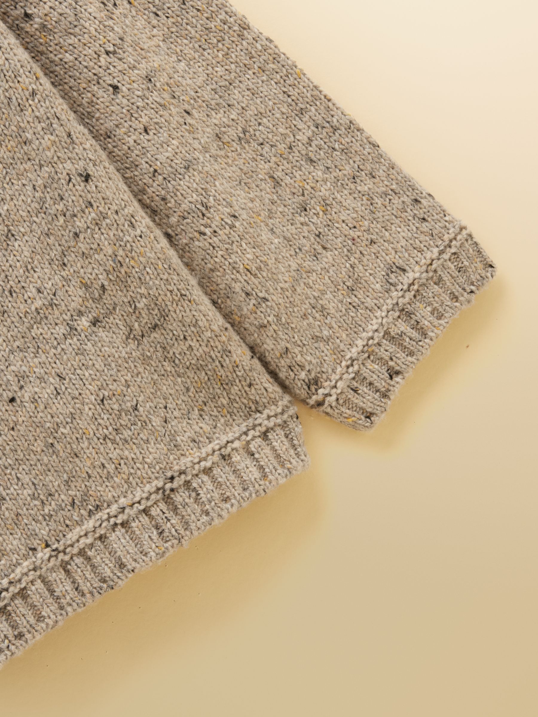 Kids' Fisherman Oatmeal Rib Jumper - Image 4 of 4