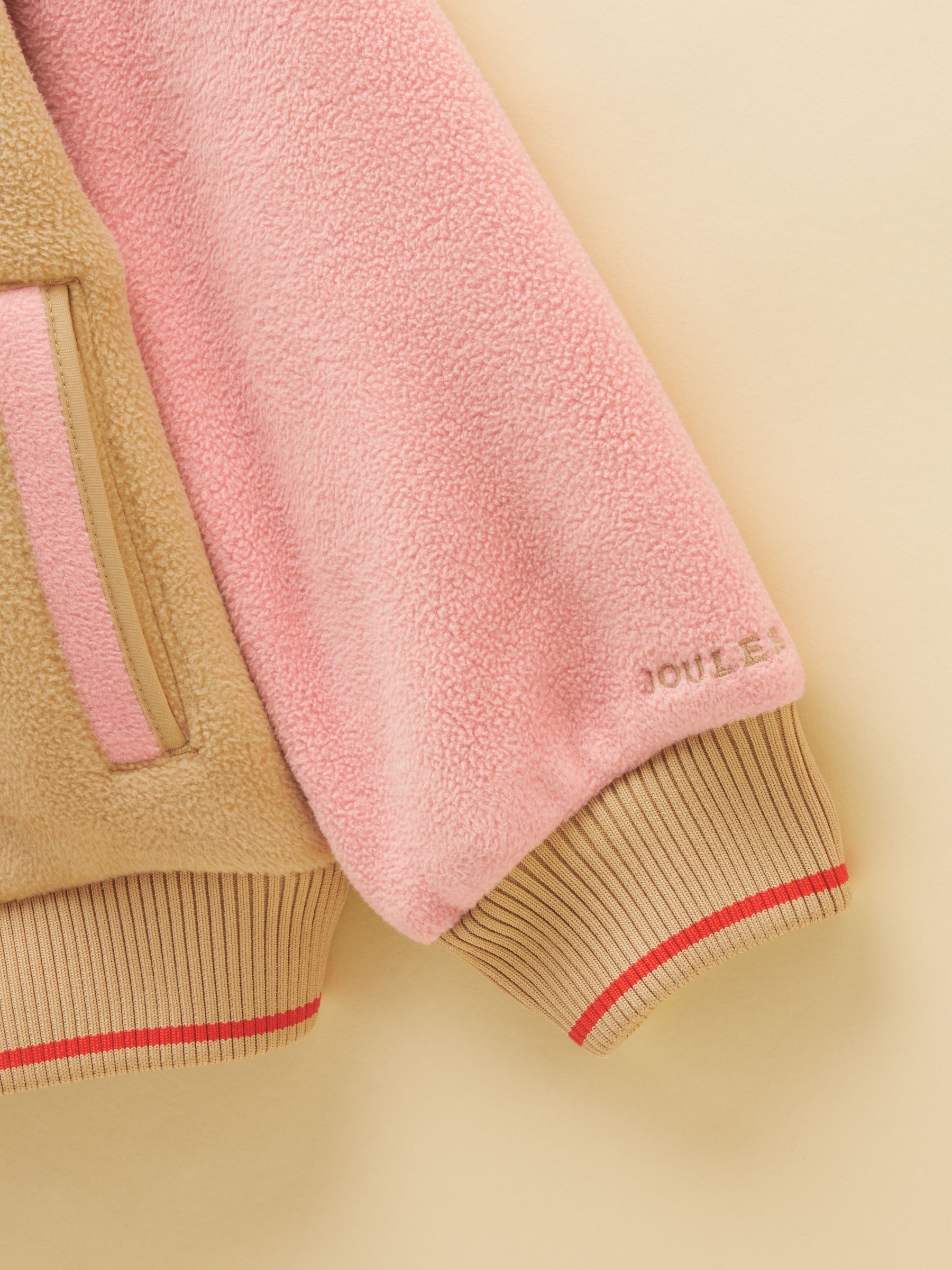 Girls' Camden Pink Fleece Bomber Jacket - Image 4 of 5