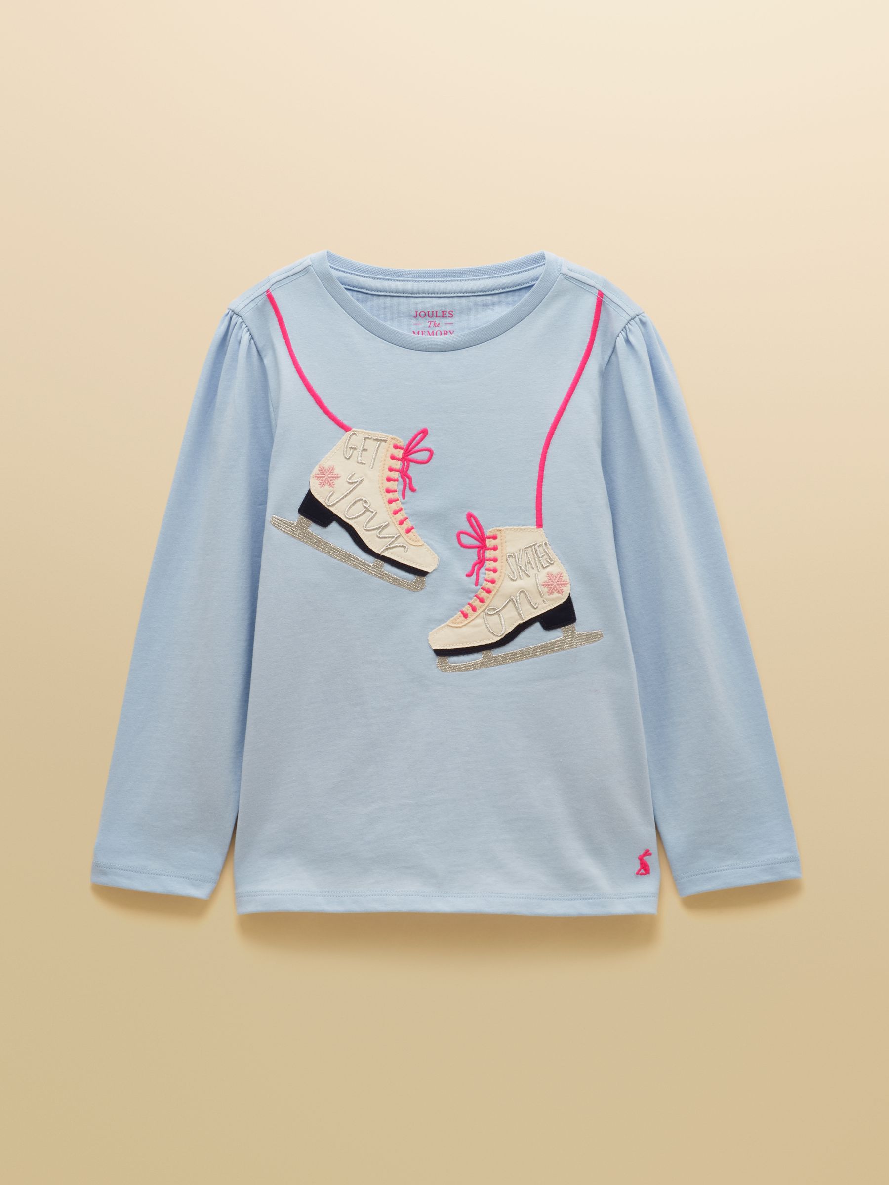 Girls' Ava Blue Applique Long Sleeve Top - Image 1 of 4