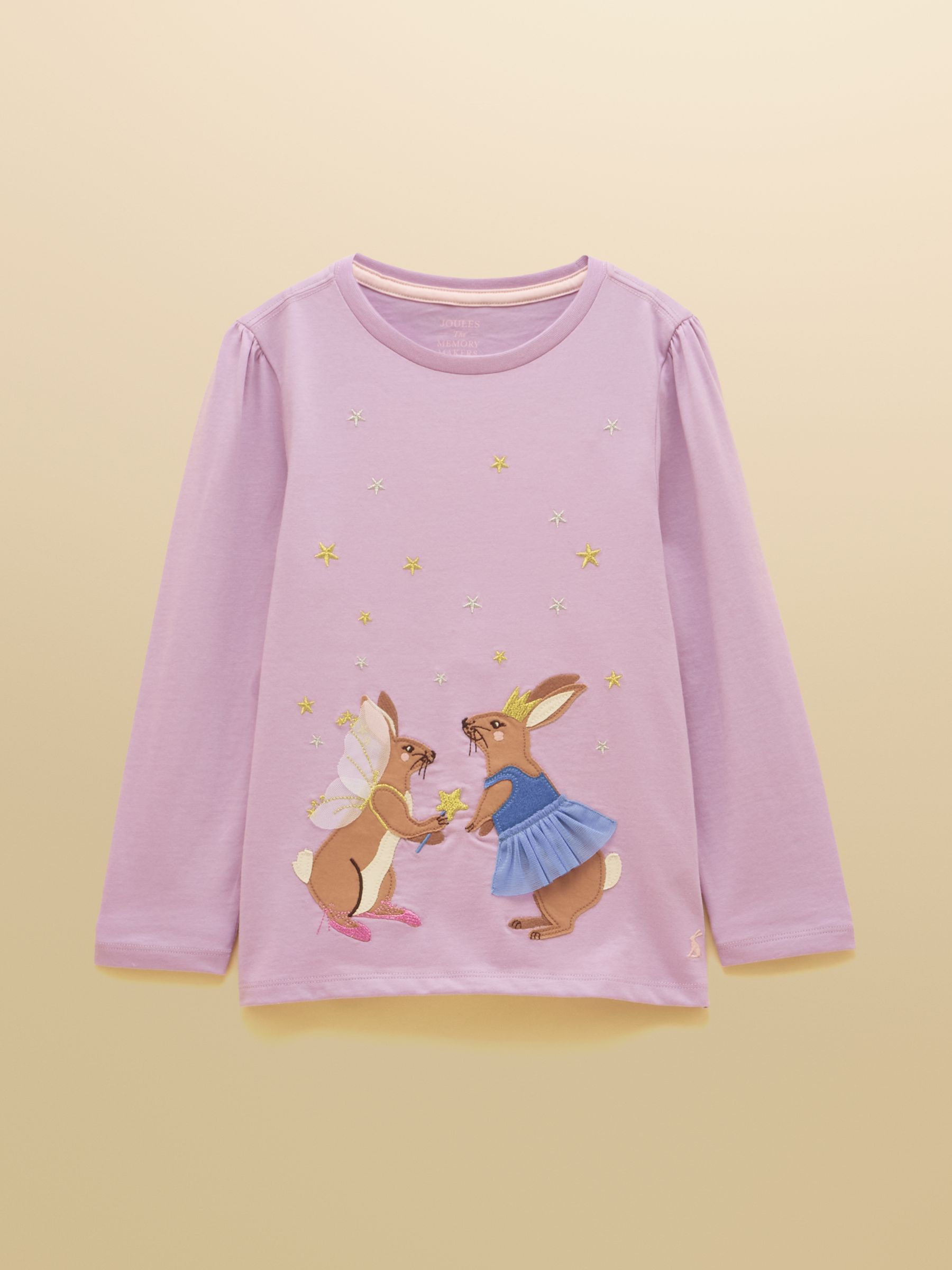 Girls' Ava Lilac Purple Applique Long Sleeve Top - Image 1 of 3 Girls' Ava Lilac Purple Applique Long Sleeve Top - Image 1 of 3