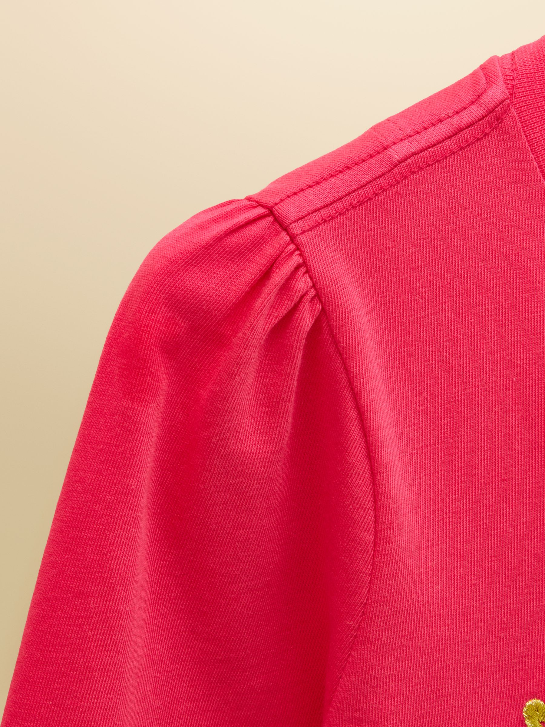 Girls' Ava Pink Applique Long Sleeve Top - Image 4 of 5