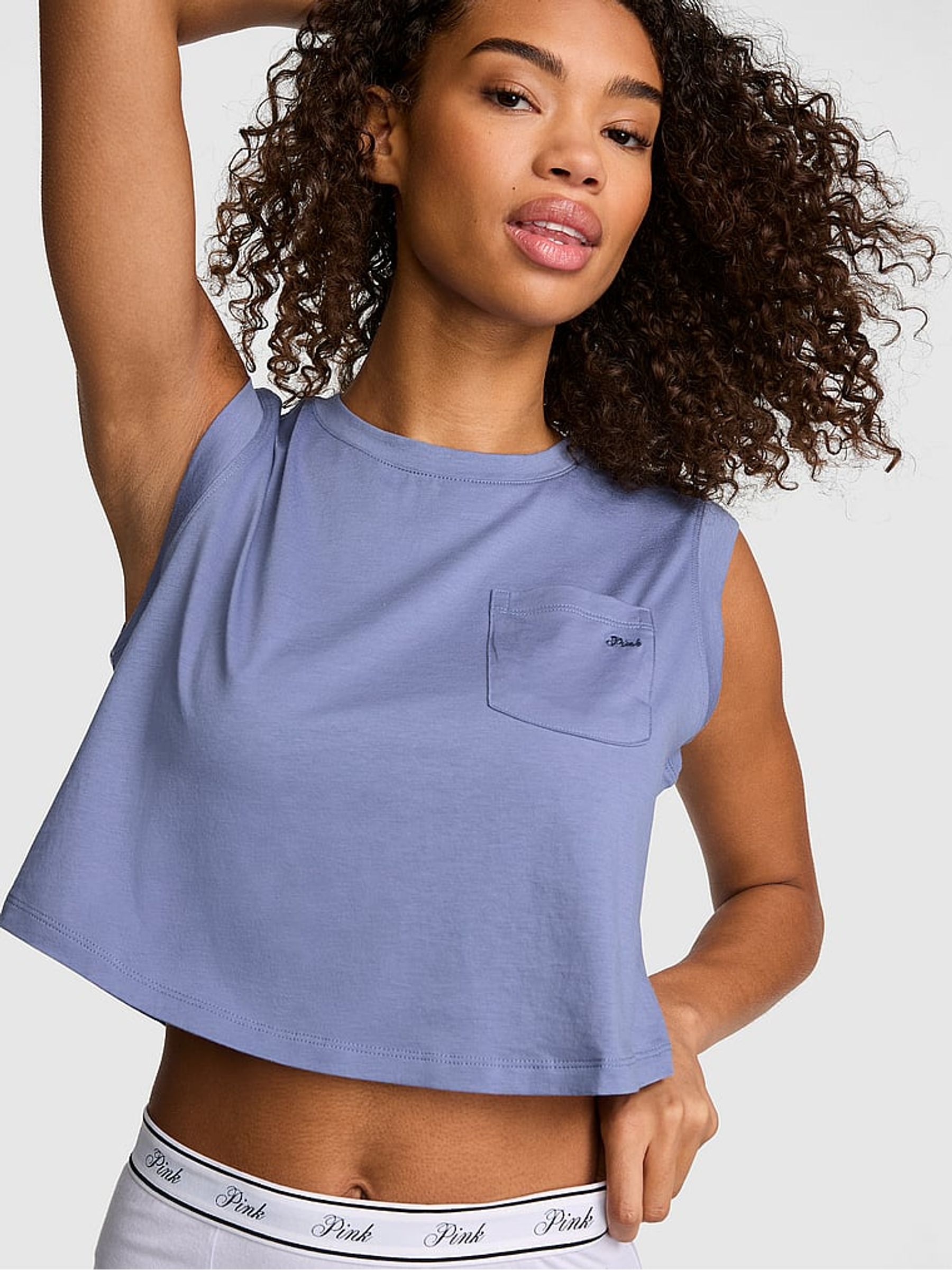 Dusty Iris Blue Jersey Pyjama Top - Image 1 of 2