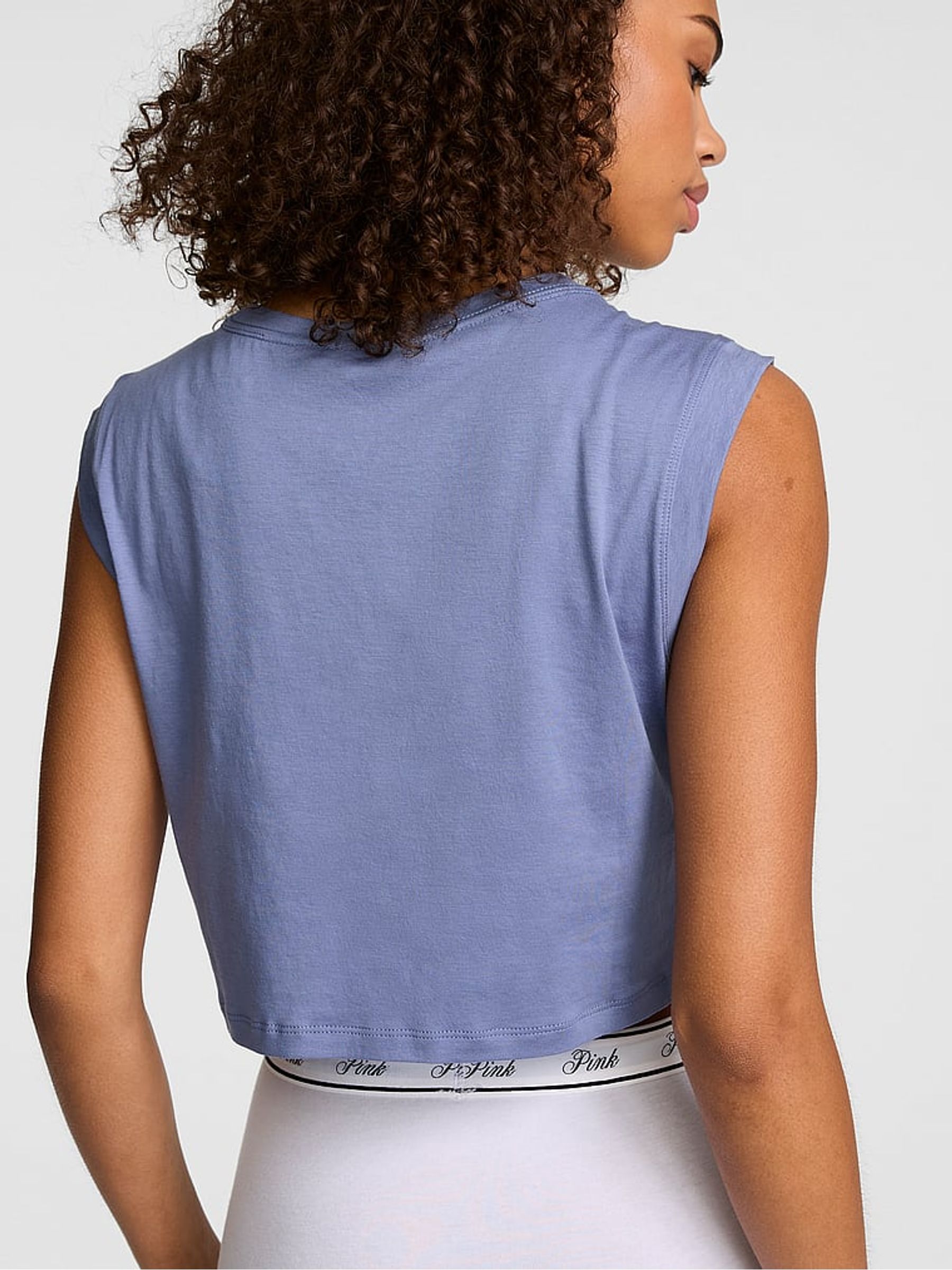 Dusty Iris Blue Jersey Pyjama Top - Image 2 of 2