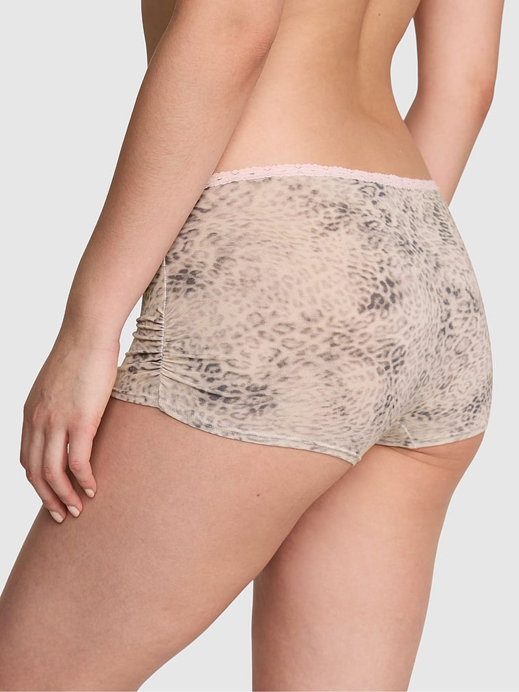 Natural Leopard Brown Boyshort Cotton Knickers - Image 2 of 2