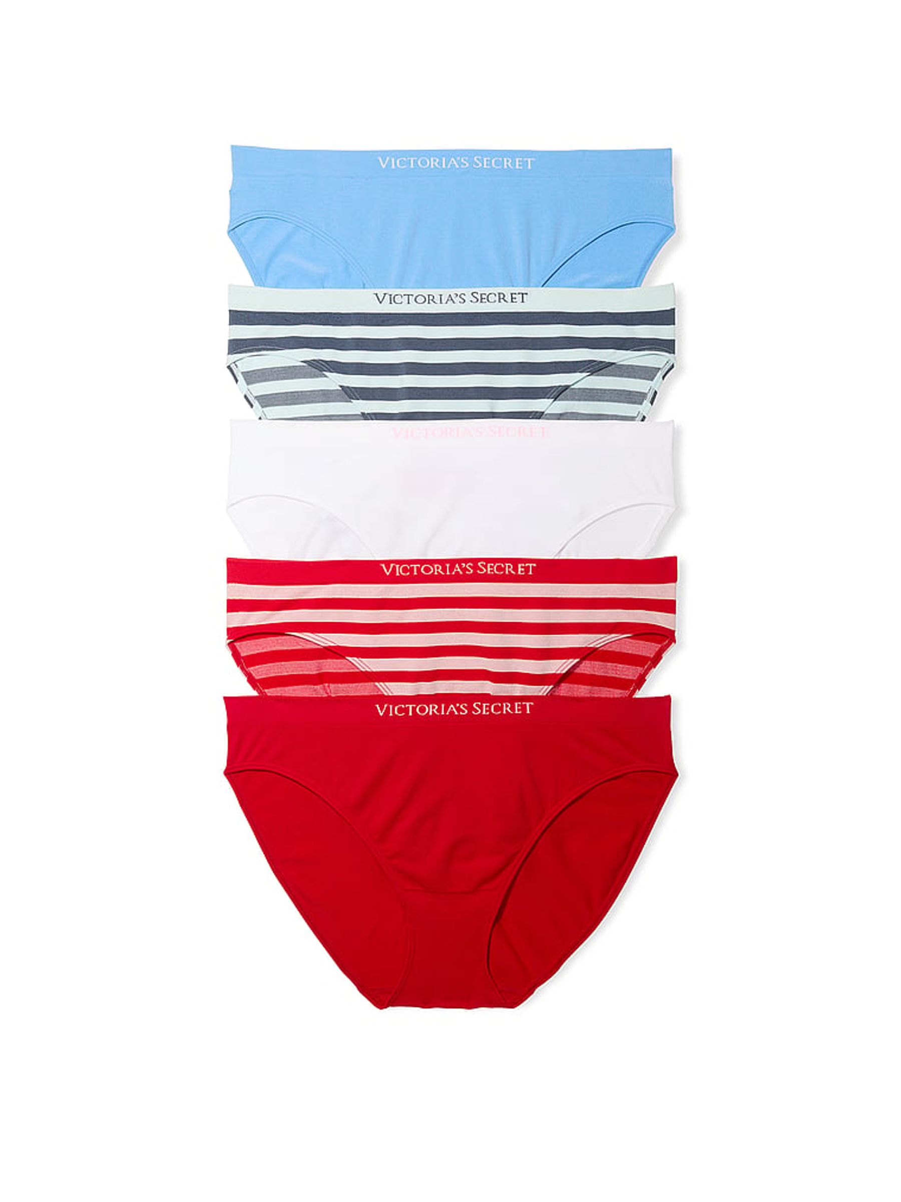 Blue/White/Red Bikini 5 Pack Knickers - Image 1 of 1
