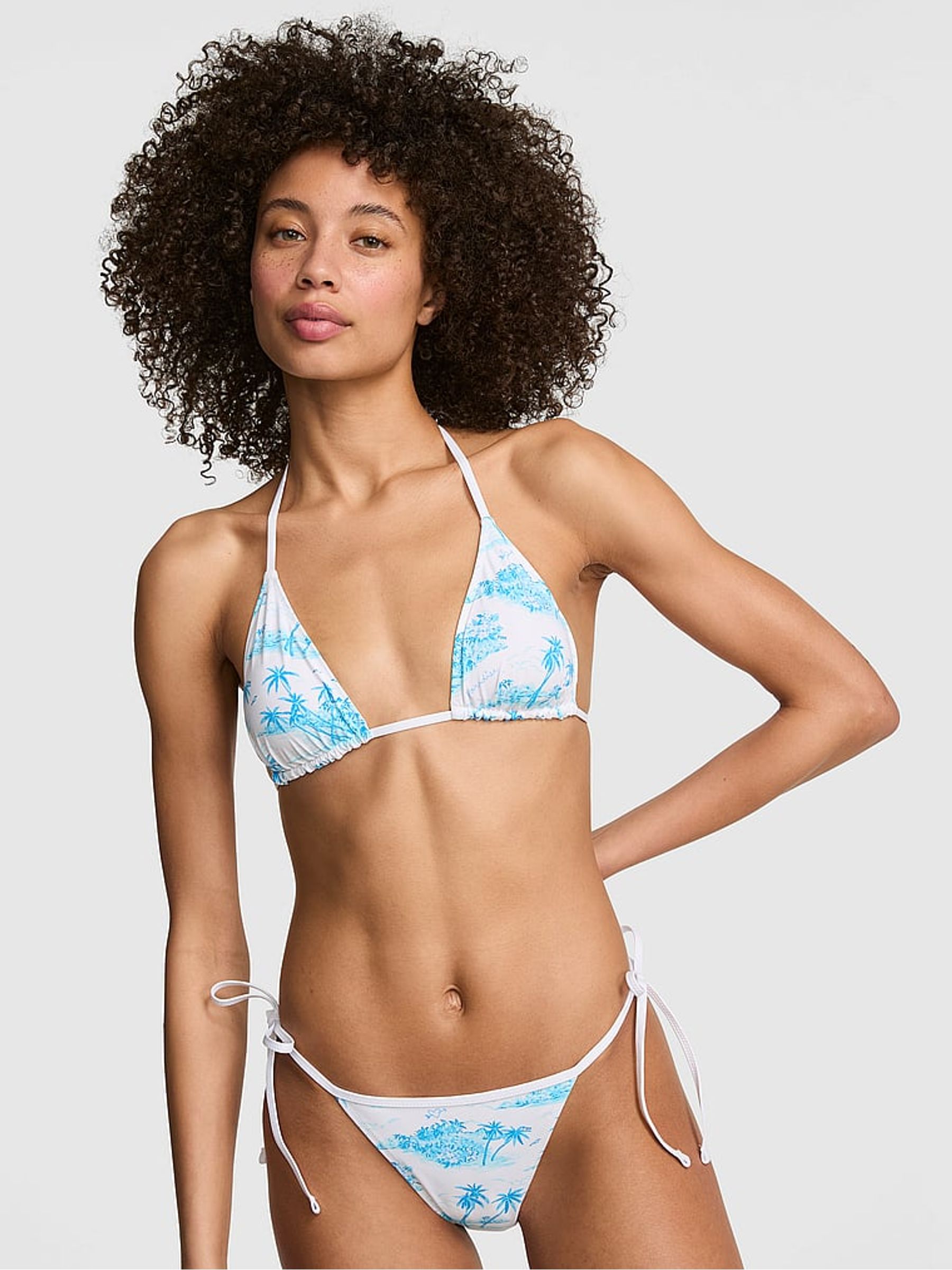 Capri Blue Toile Print Reversible Bikini Bottom - Image 1 of 2 Capri Blue Toile Print Reversible Bikini Bottom - Image 1 of 2