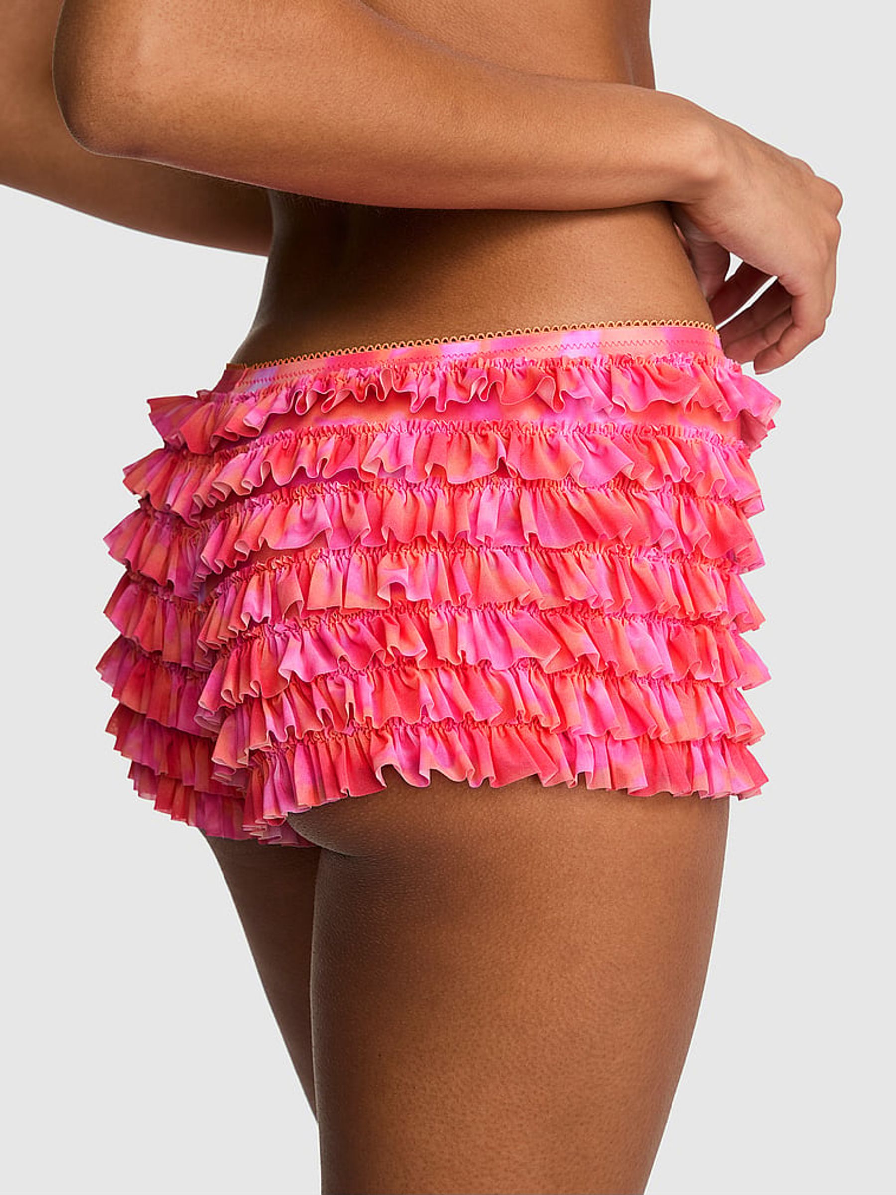 Pink Hibiscus Bloomer Mesh Knickers - Image 2 of 2