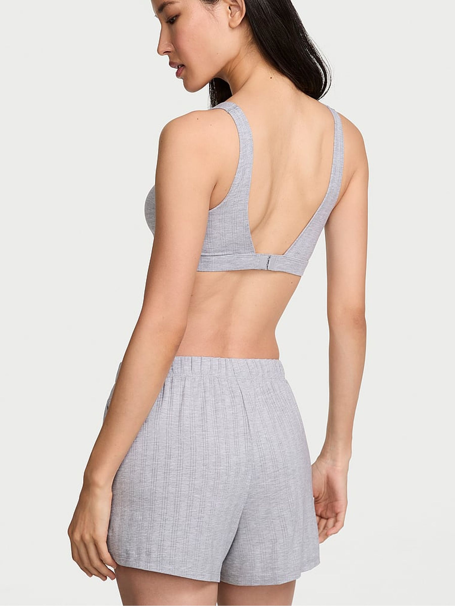 Medium Heather Grey Modal Ultra Fine Shorts - Image 2 of 2