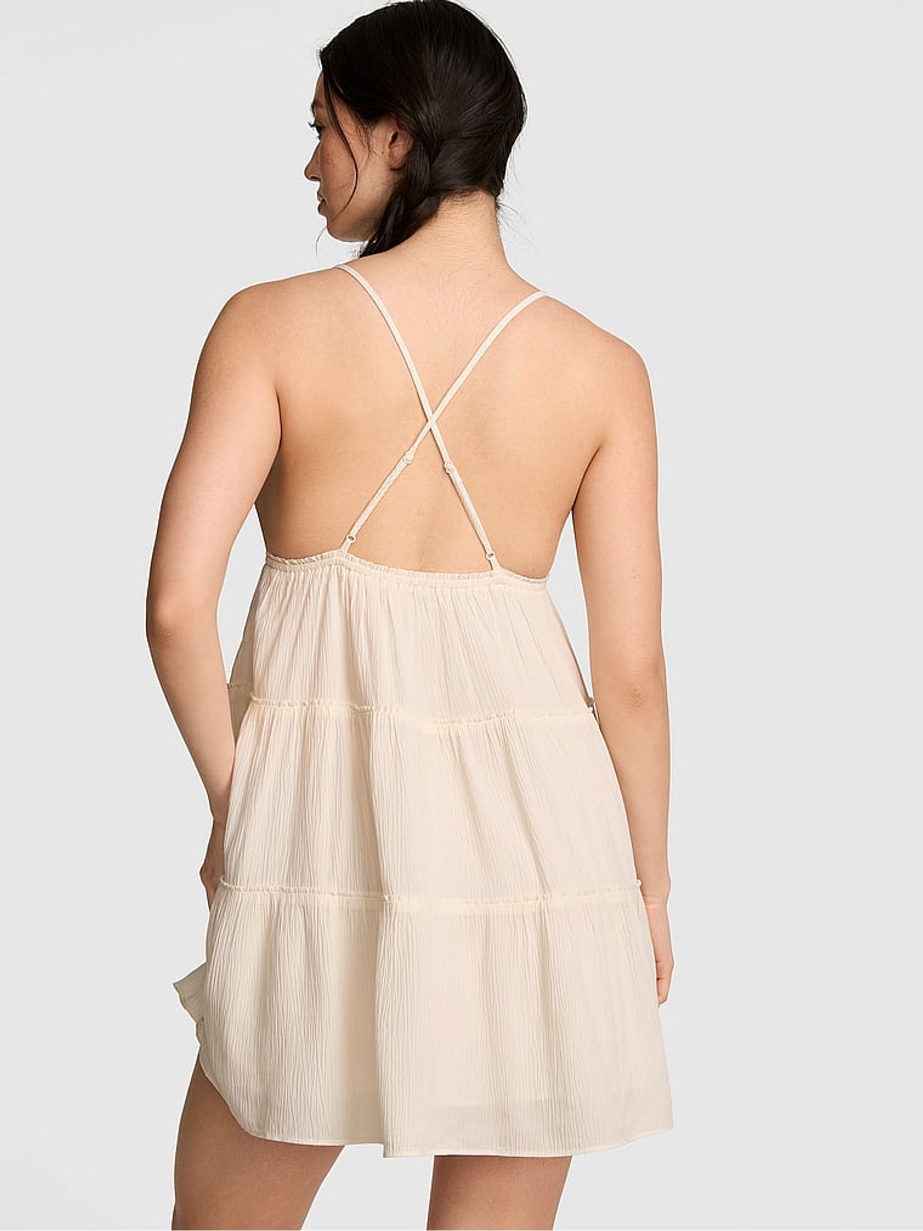 Winter White Tiered Dress - Image 2 of 2