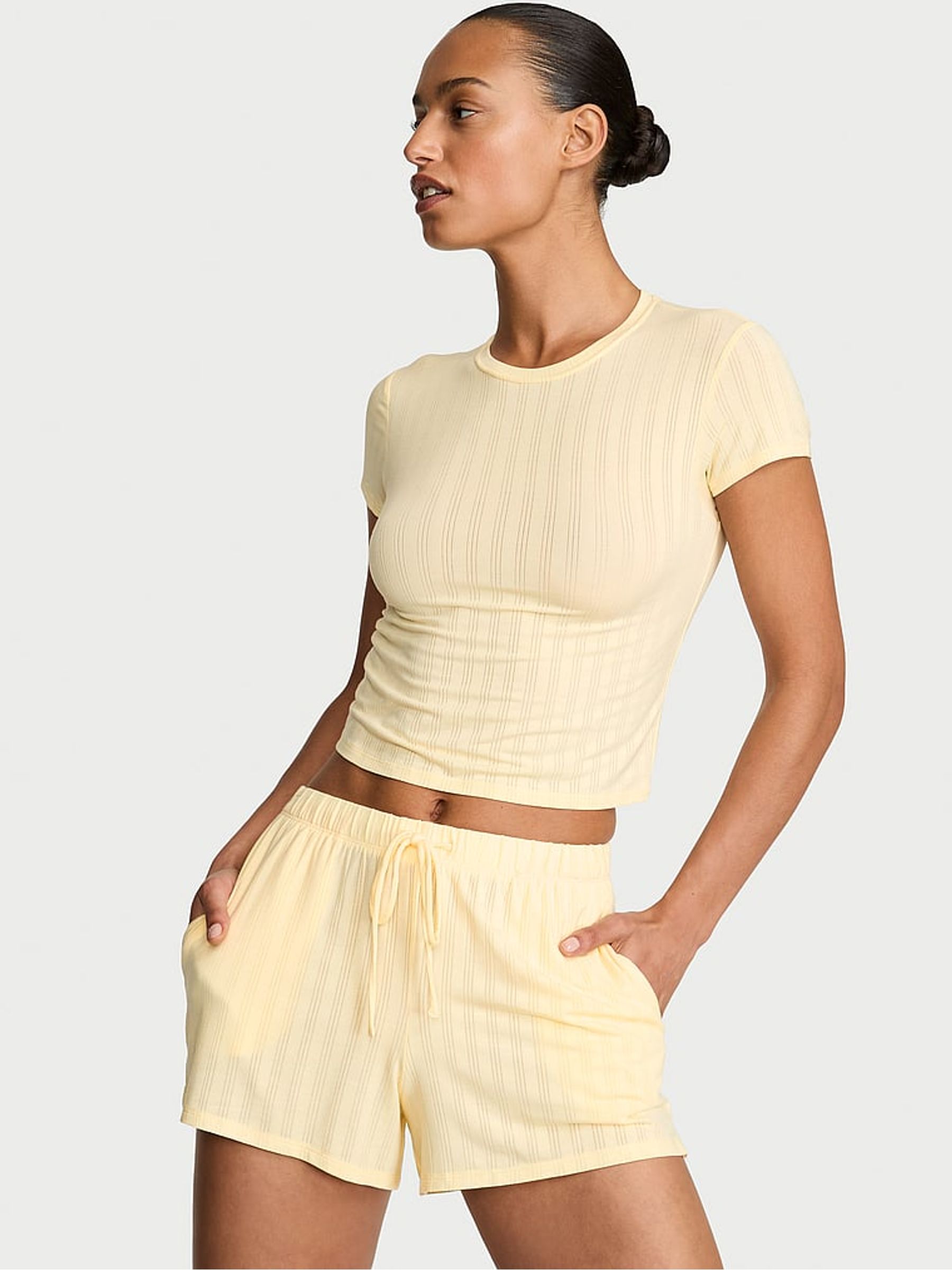 Sunny Honey Yellow Modal Ultra Fine Shorts - Image 1 of 2