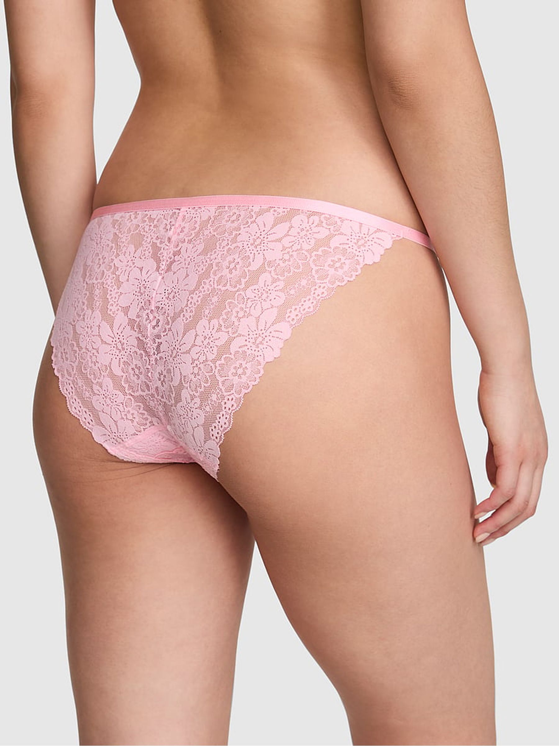 floral lace Lace Pink Panties for Women