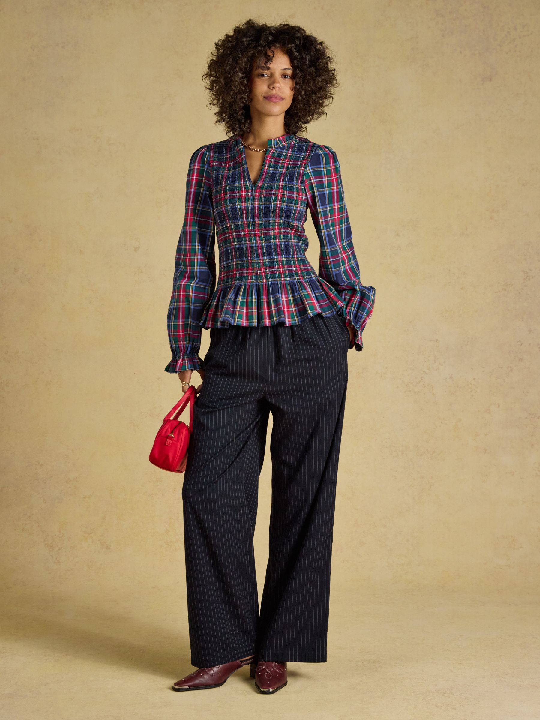 Navy Stripe Pinstriped Pull On Trouser - Image 3 of 6